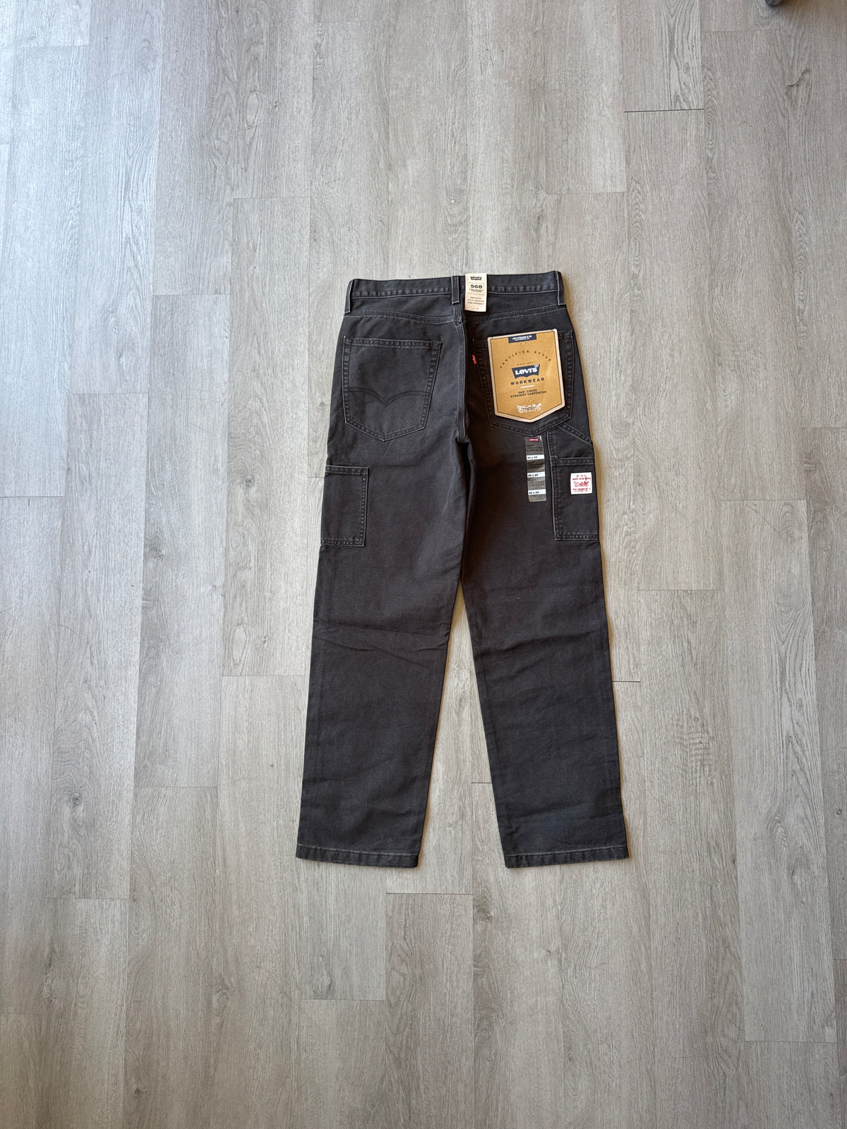 Levi’s 568 Washed Charcoal Loose Straight Carpenter Pants