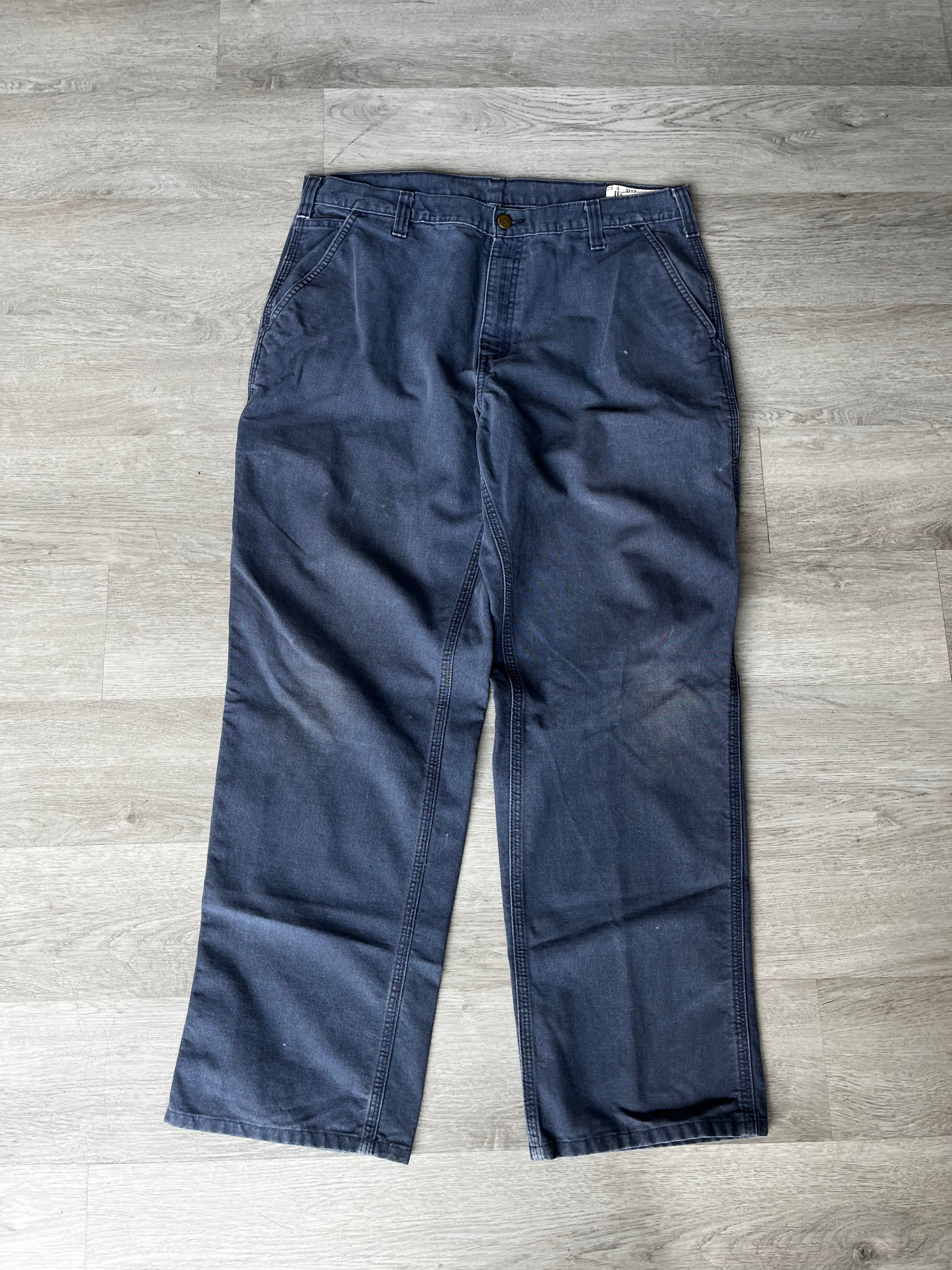 Vintage Faded Navy Paint Splatter Carhartt Carpenter Pants