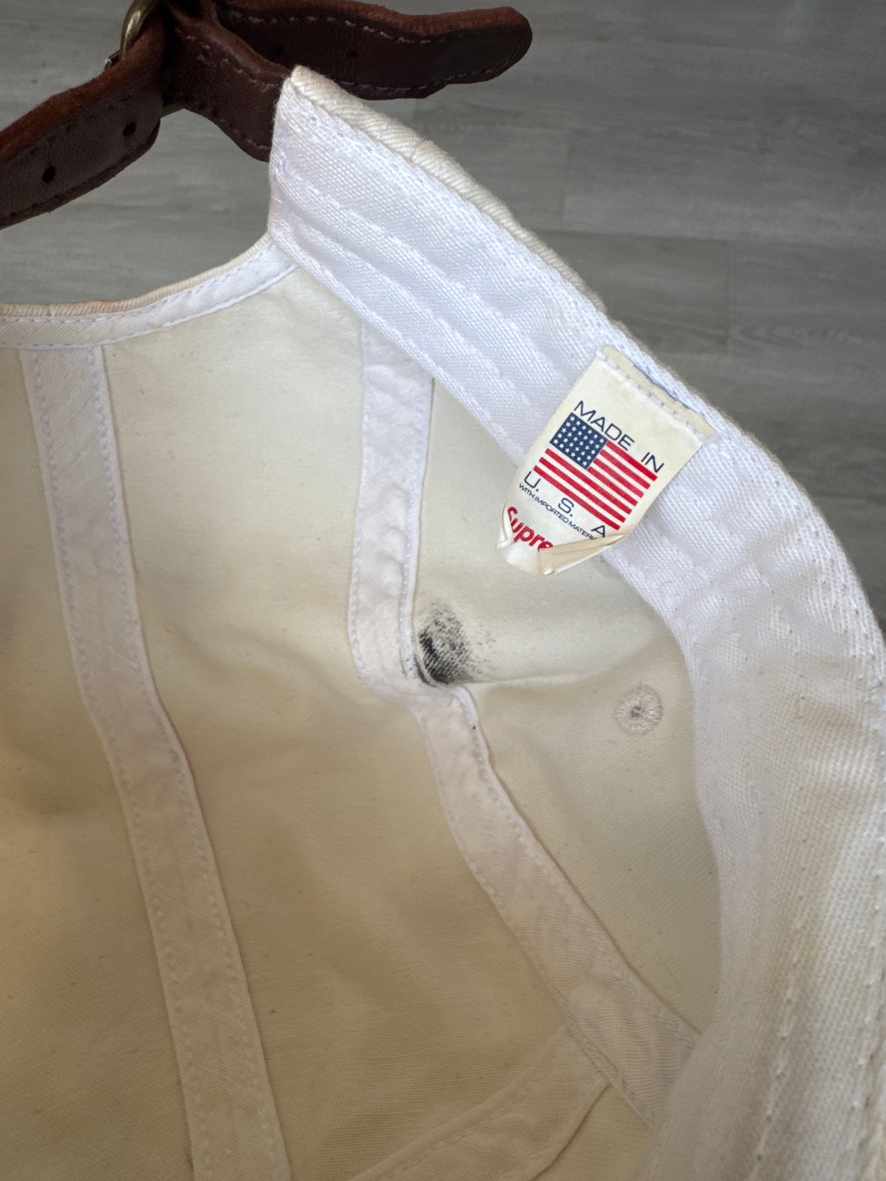 Supreme Washed Chino Twill Natural Camp Cap
