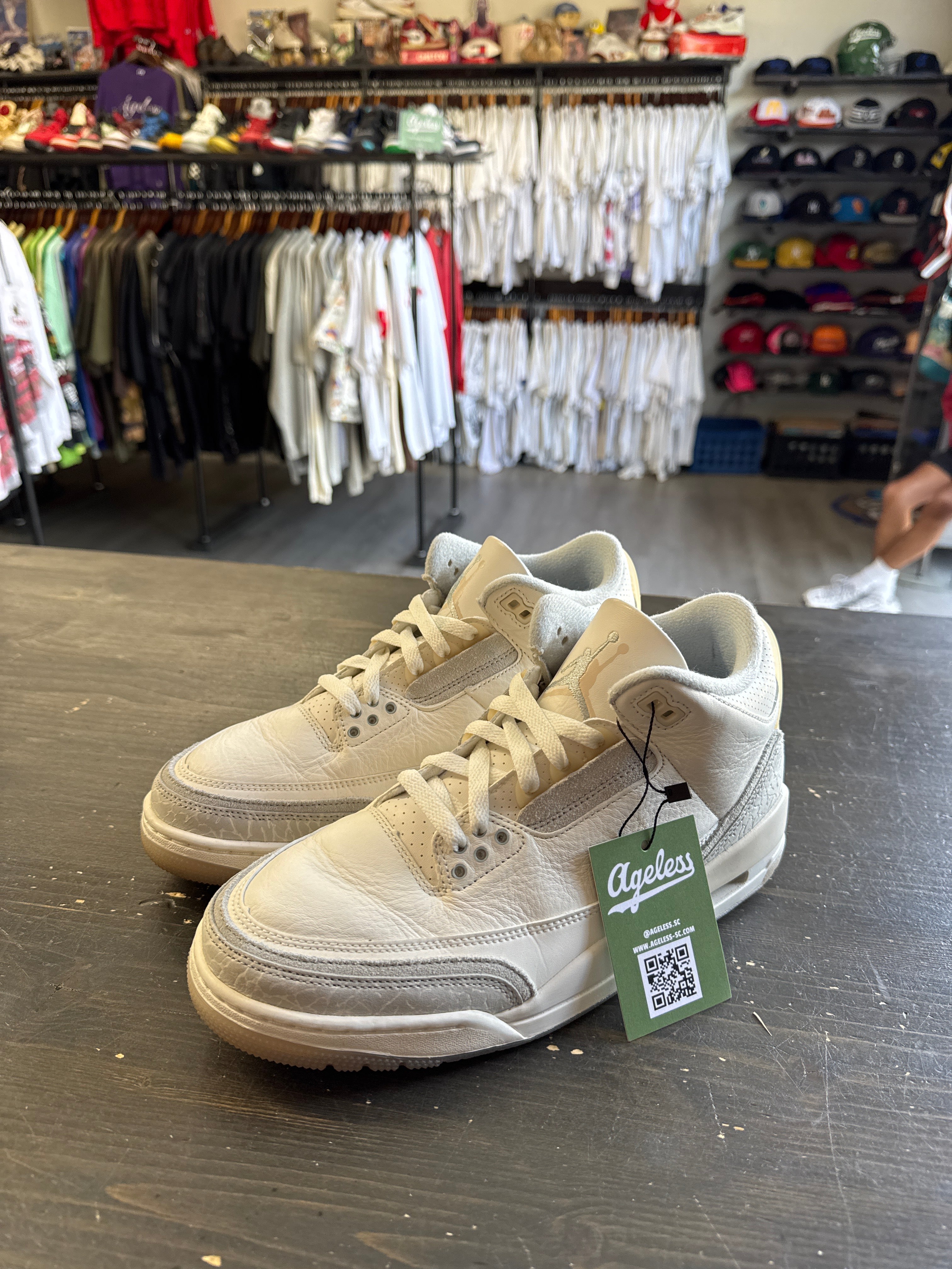 Pre-owned Jordan Retro 3 Craft Ivory