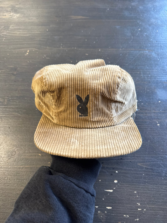 Vintage 90s Playboy Corduroy Fitted Hat
