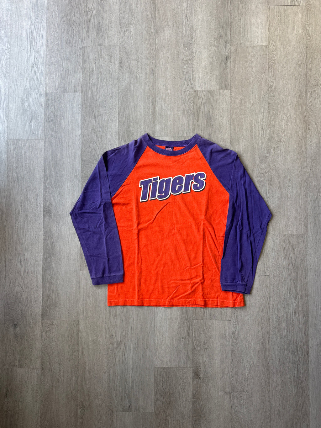 Vintage Clemson University Tigers Raglan Long Sleeve Tee