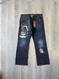 Vintage Ed Hardy New York City Skull Denim Pants