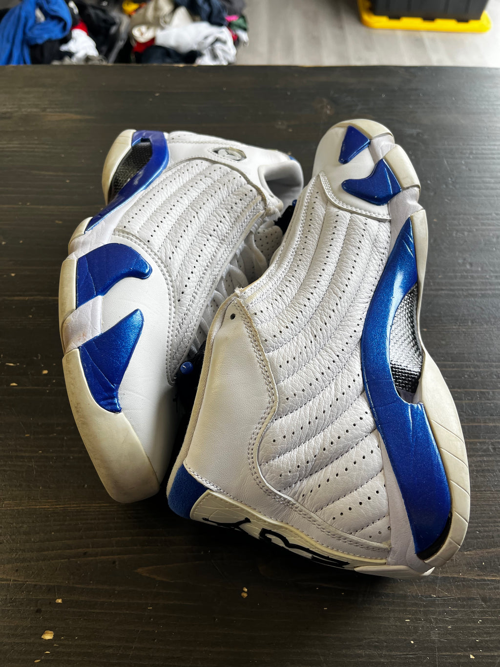 Pre-Owned Jordan 14 Retro White Hyper Royal