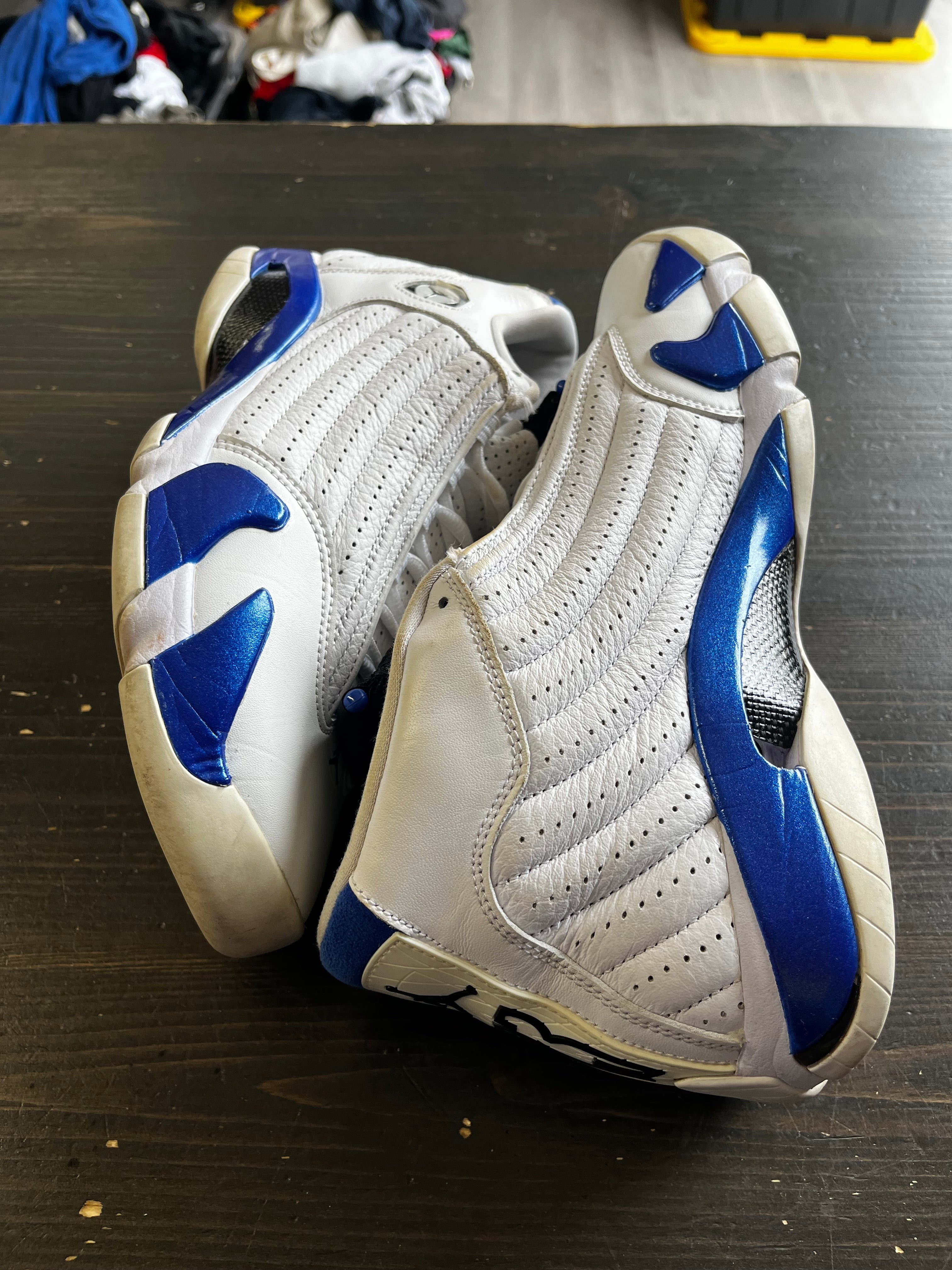 Pre-Owned Jordan 14 Retro White Hyper Royal