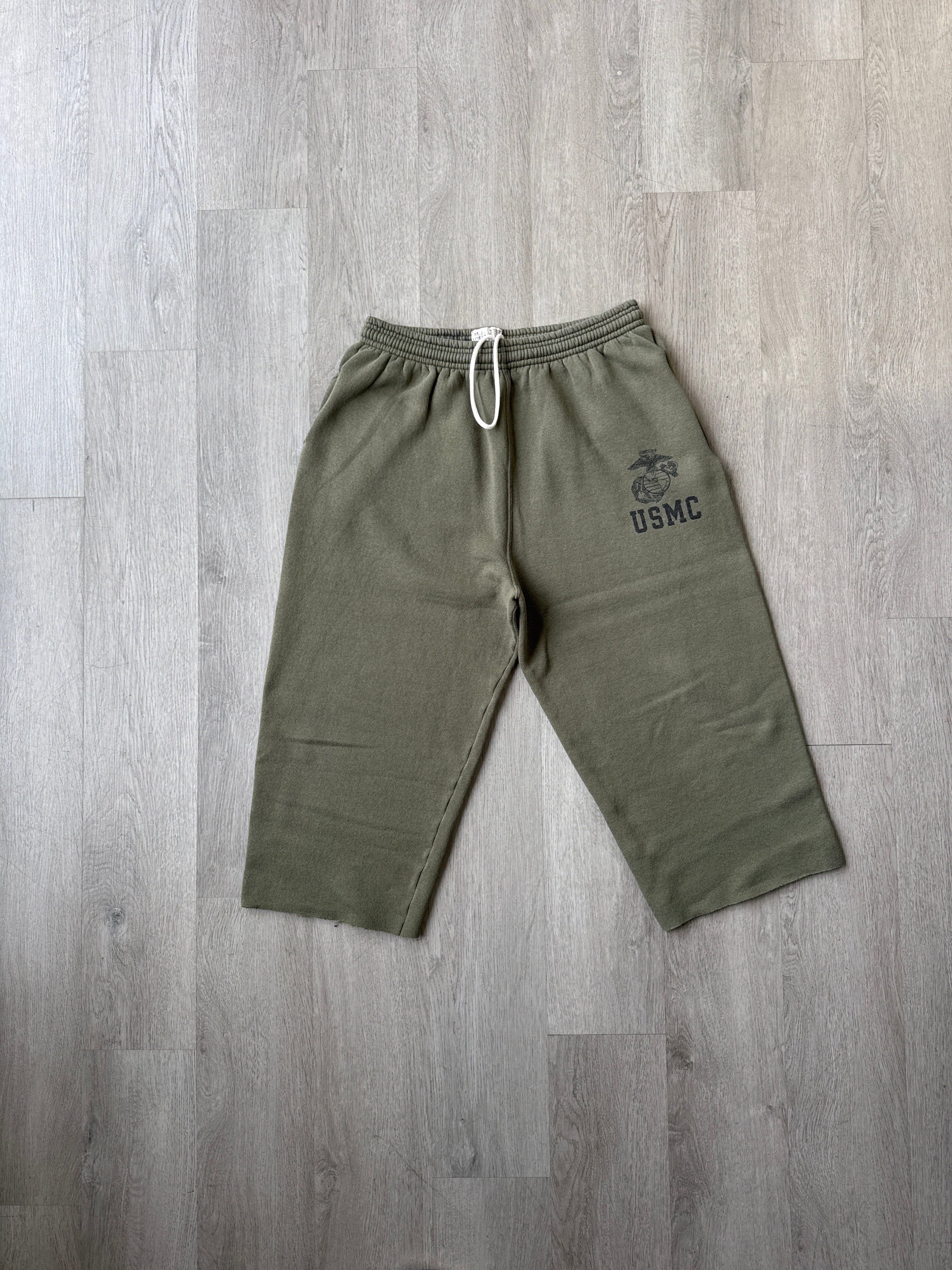Vintage M.J. Soffe USMC Olive Green Long Shorts