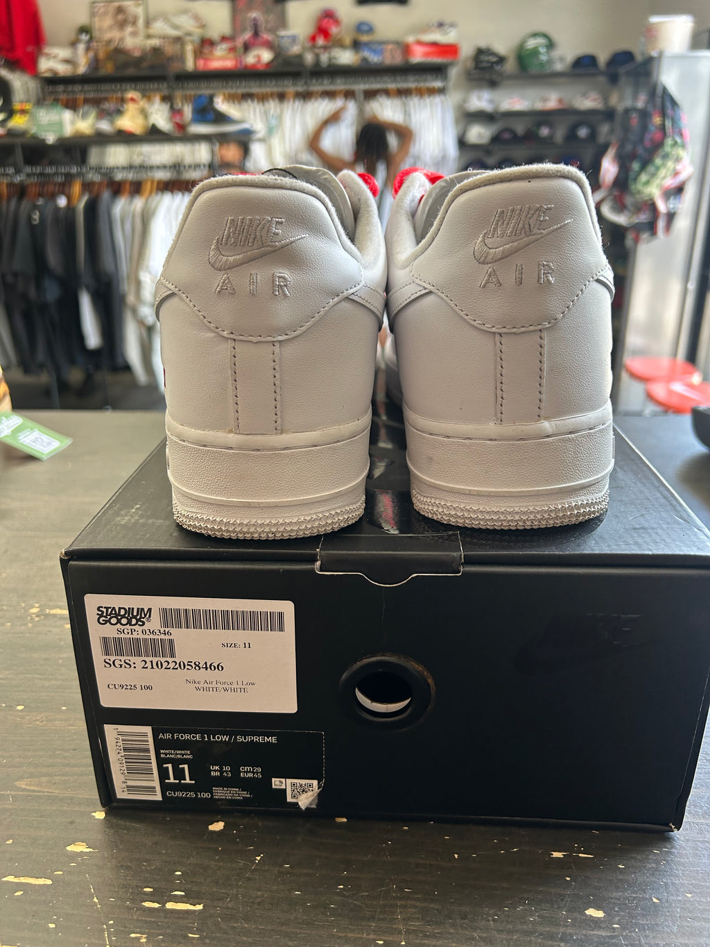 Pre-owned Nike Air Force 1 Low Supreme White