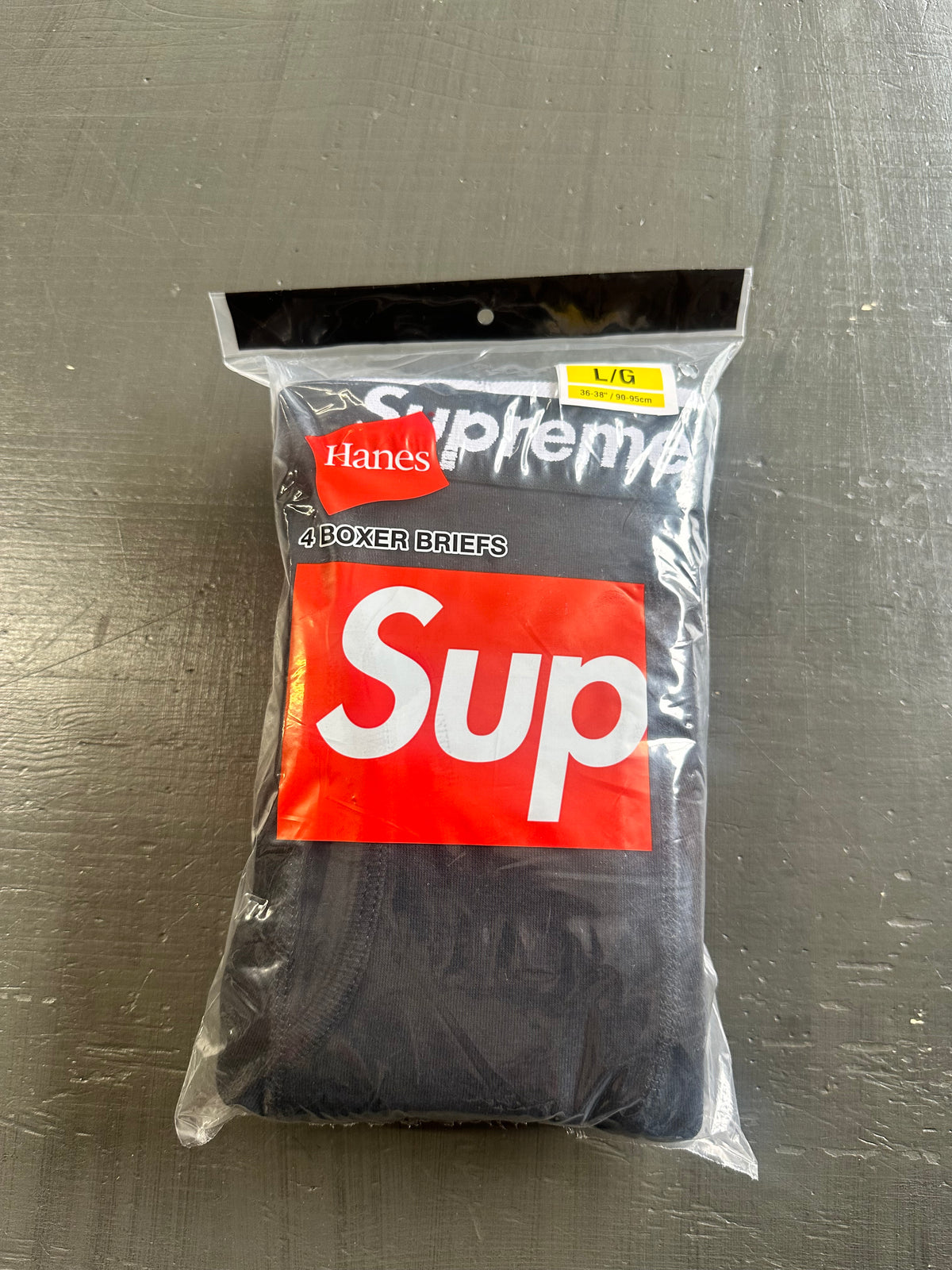 Black Supreme Hanes Boxer Briefs (4 Pack)