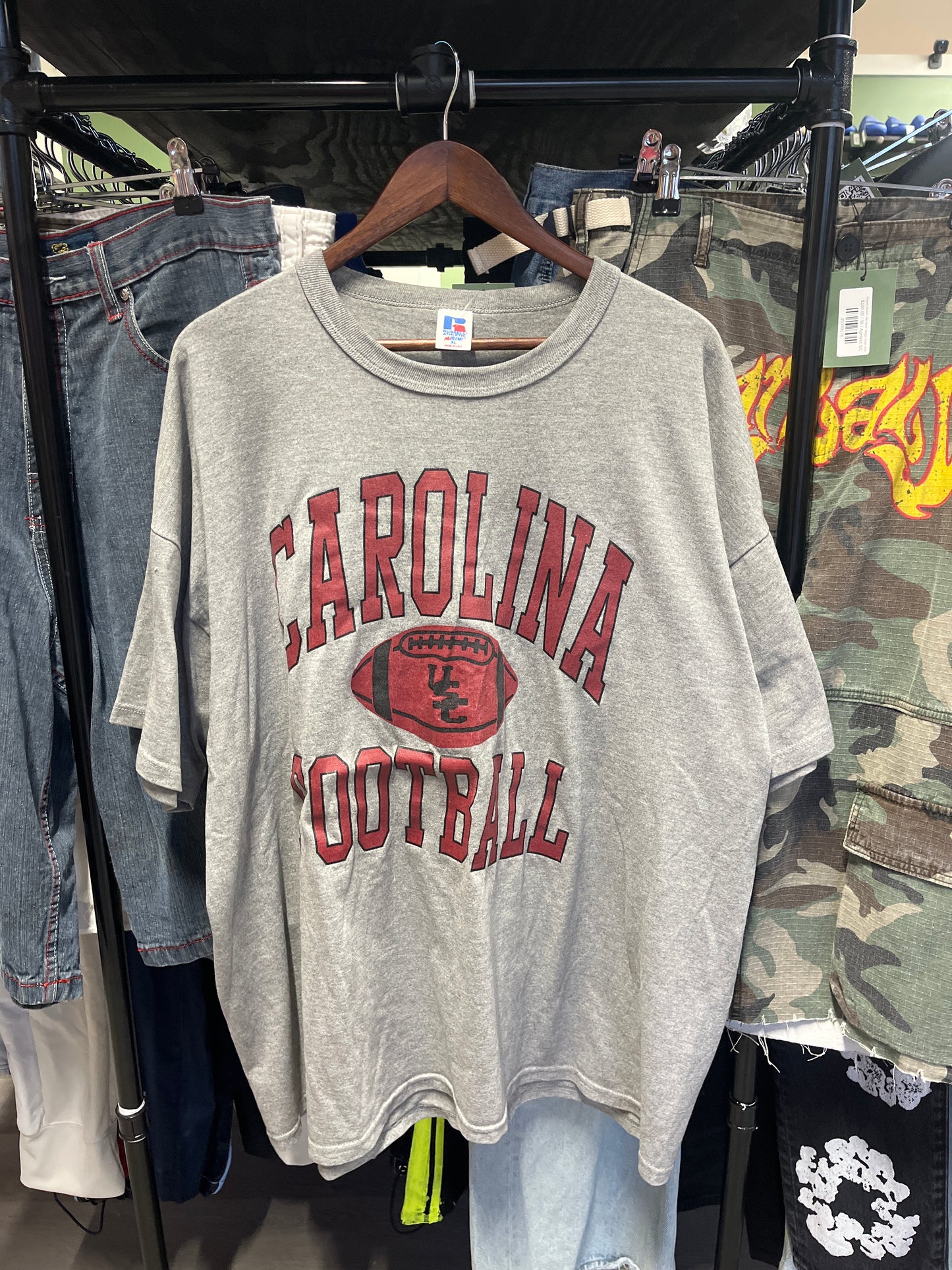 Vintage Grey Carolina Football Tee