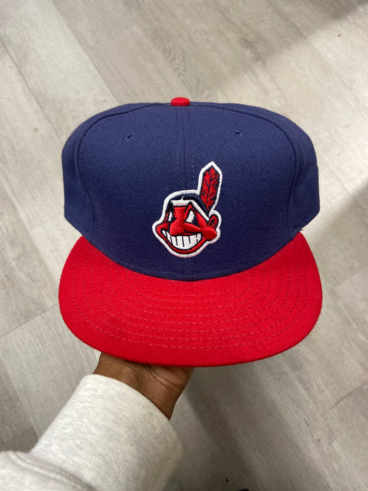 New Era Cleveland Indians Red Brim Hat