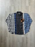 Needles Rebuild By Needles 7 Cut Reworked Flannel Button Up Shirt