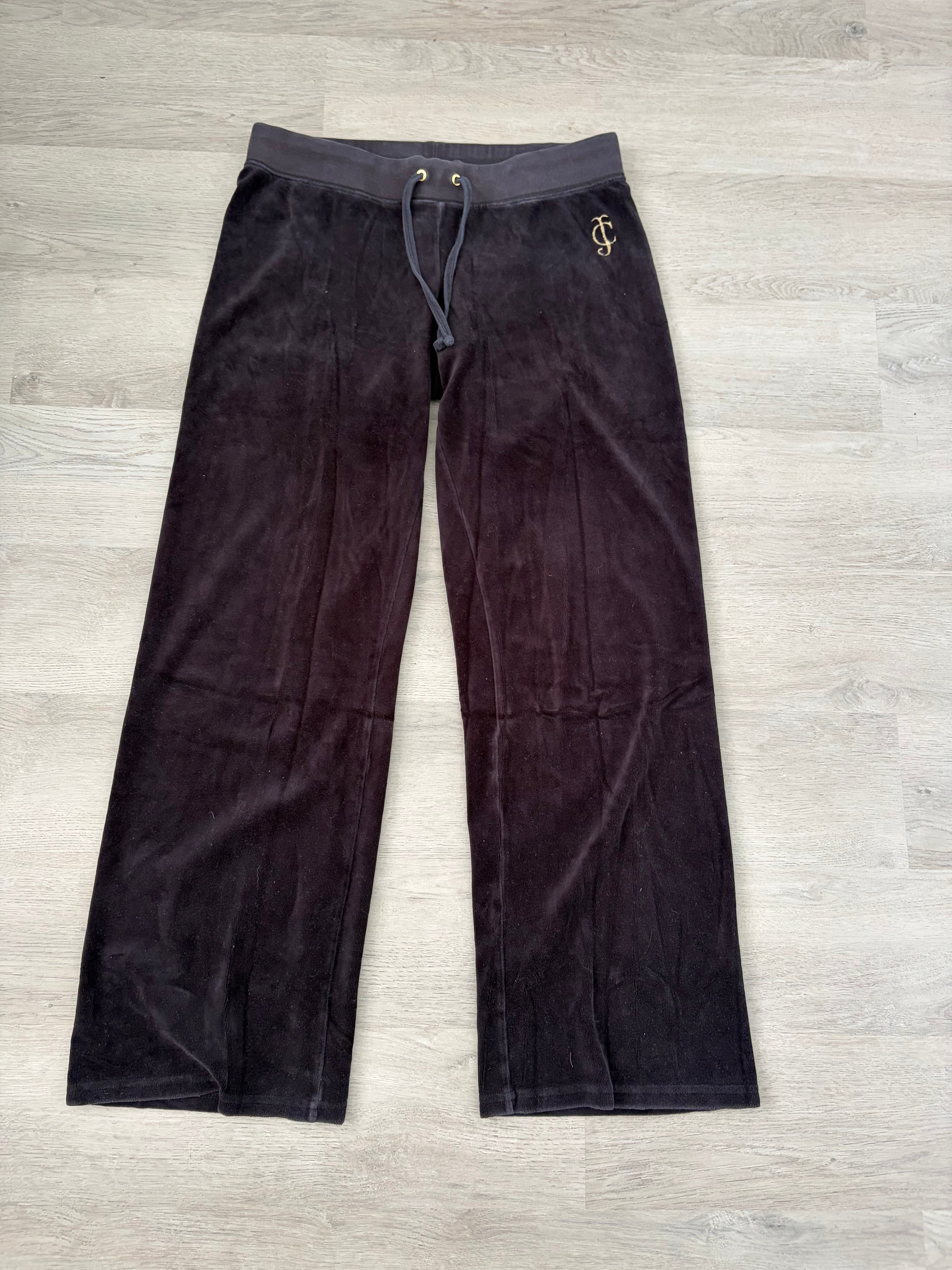 Y2K Black Juicy Velvet Pants