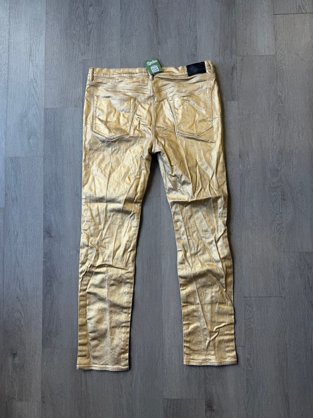 Purple Brand Gold Monogram Pants