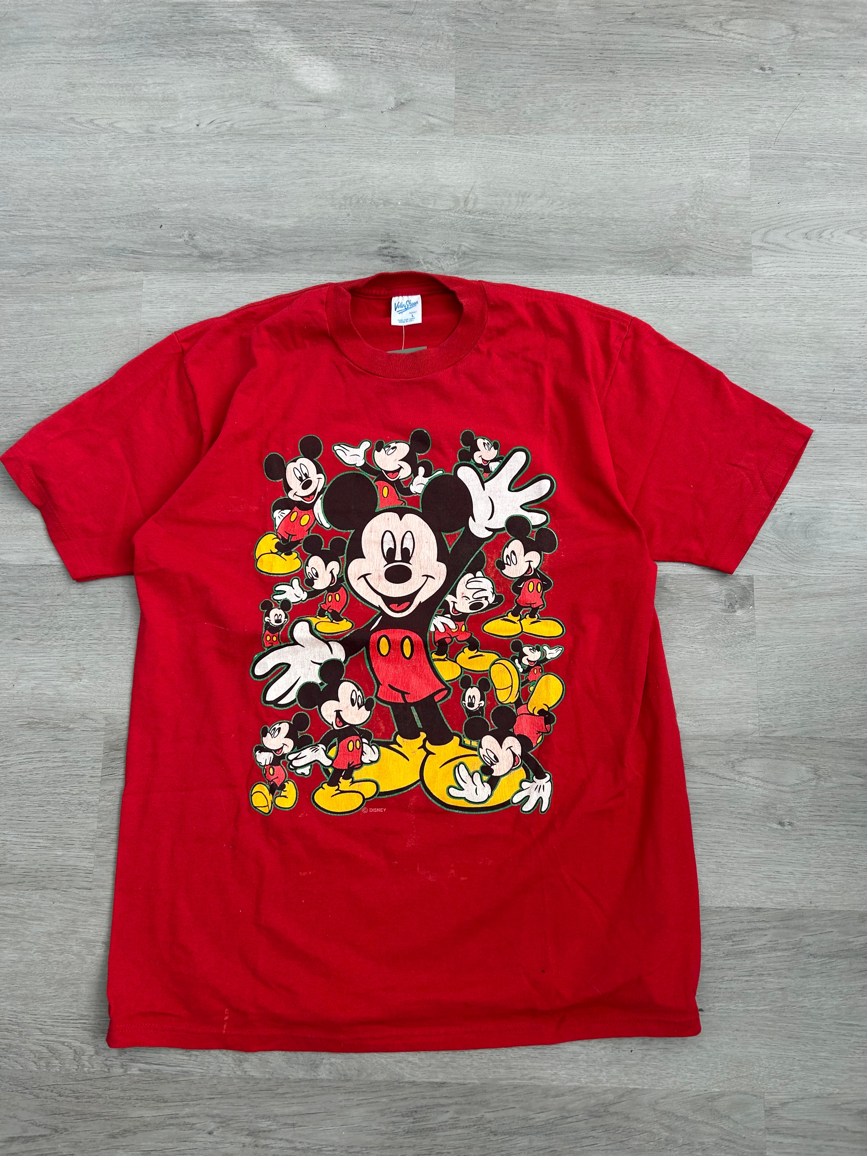 Red Mickey Mouse All Over Tee