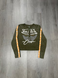 Women’s Von Dutch Washed Laced Up Longsleeve Tee