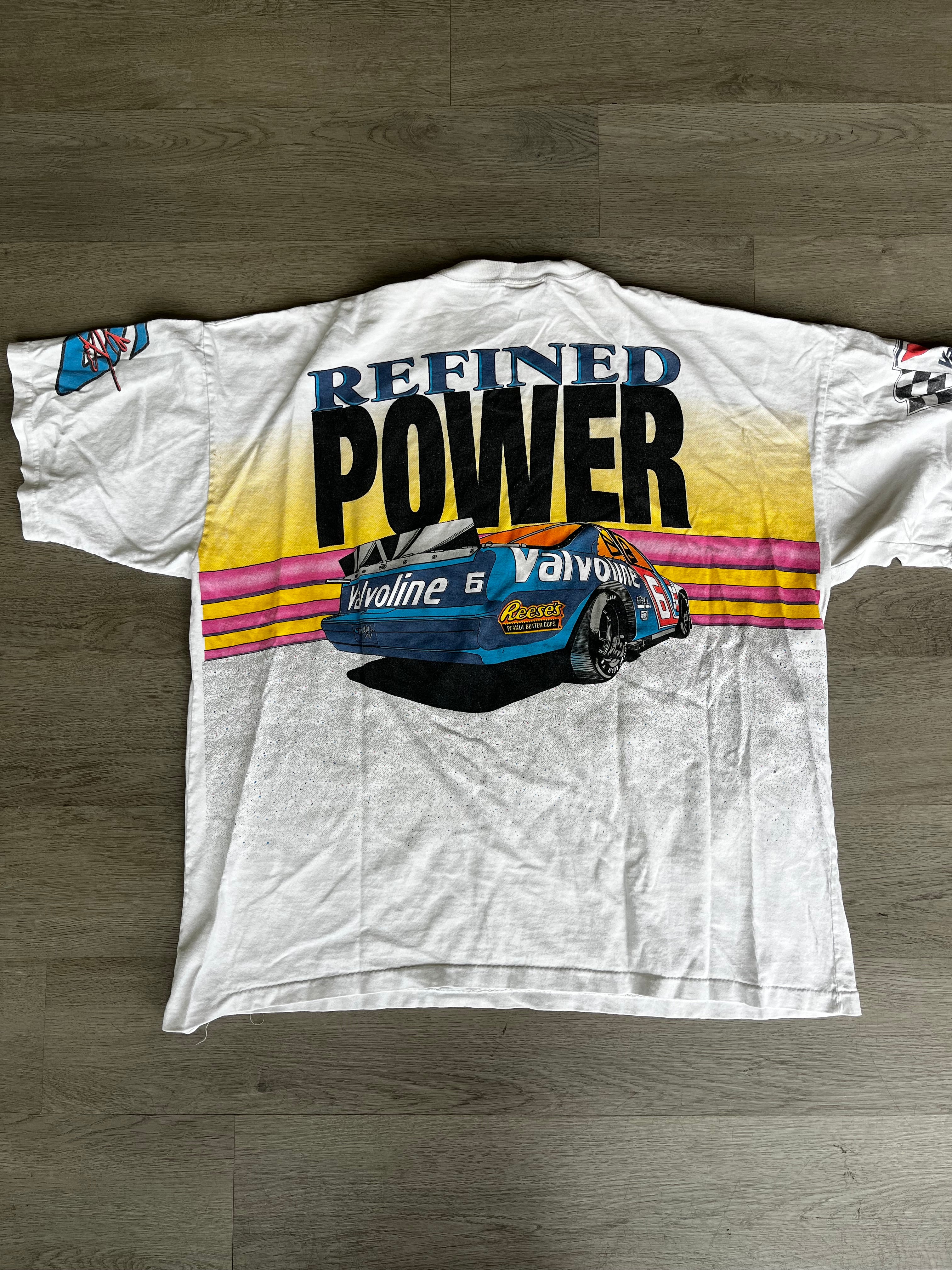 Vintage 1990s Mark Martin NASCAR Ford Thunderbird Race Car Tee