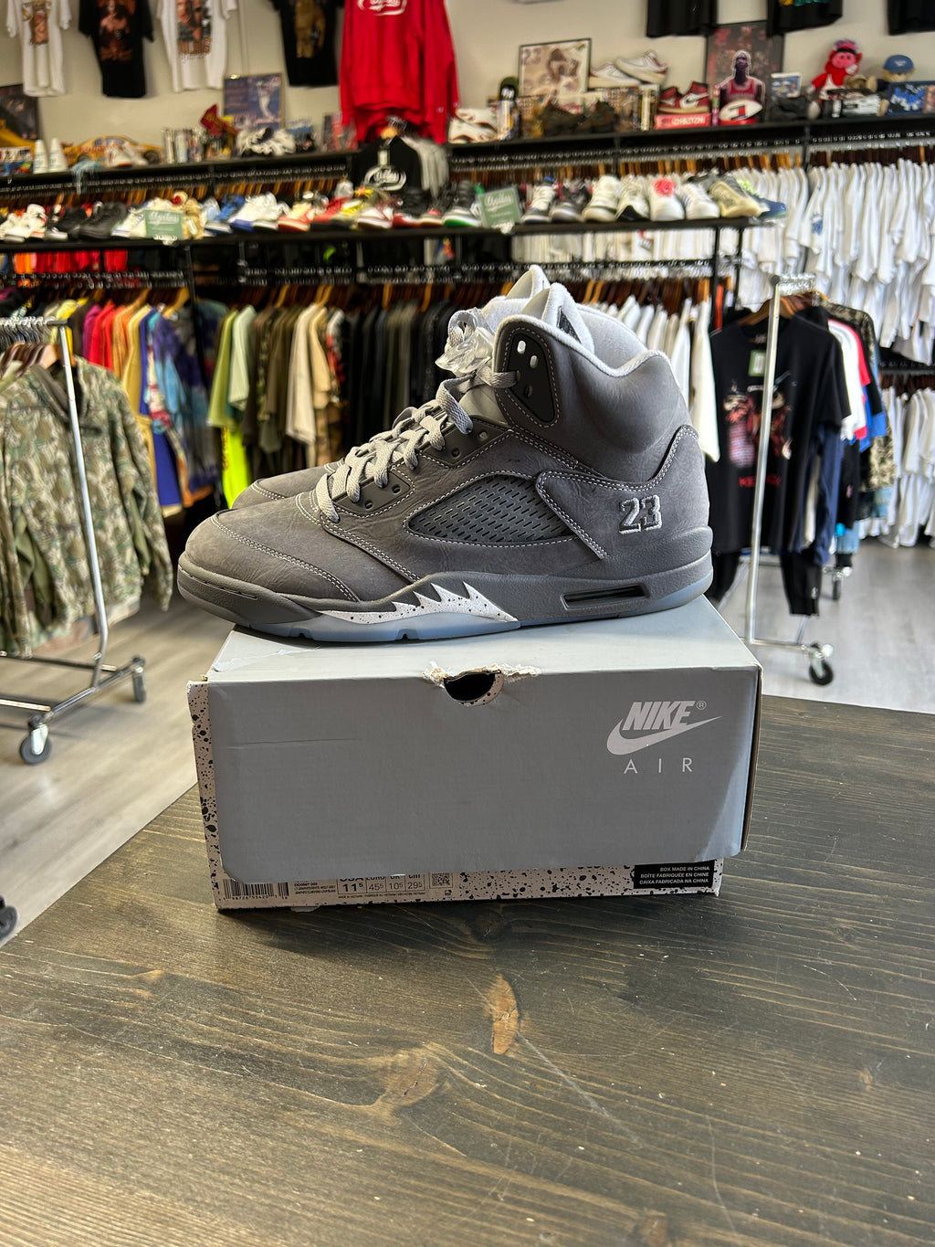 Pre-owned Air Jordan 5 Retro Wolf Grey