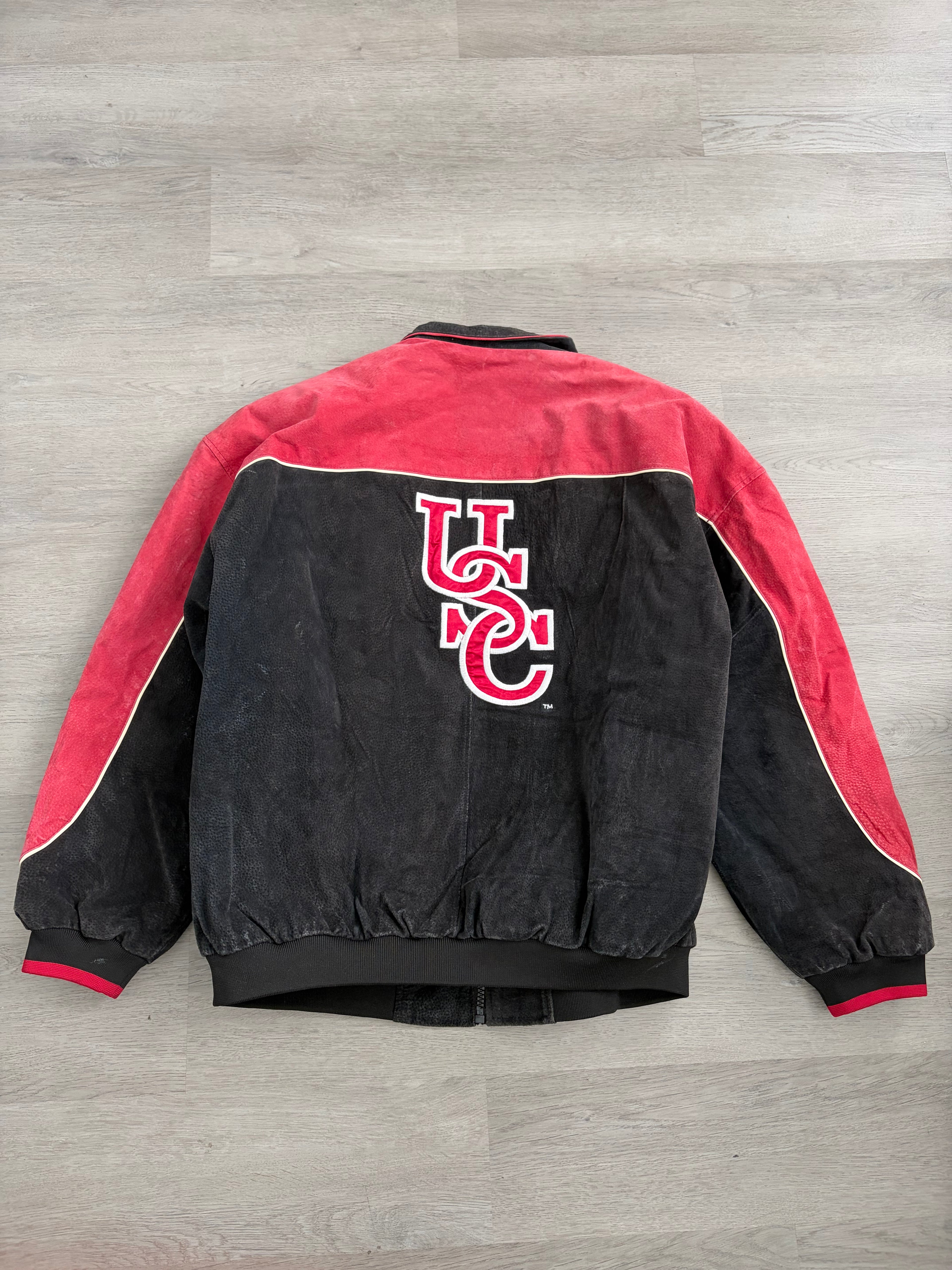 Vintage University of South Carolina Gamecocks Suede Leather Varsity Jacket
