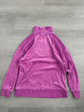 Women’s Y2K Purple Velour Quarter Zip Pullover