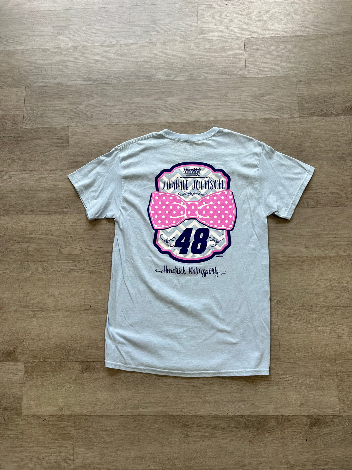 Light Blue Jimmie Johnson 48 Bow Nascar Racing Tee