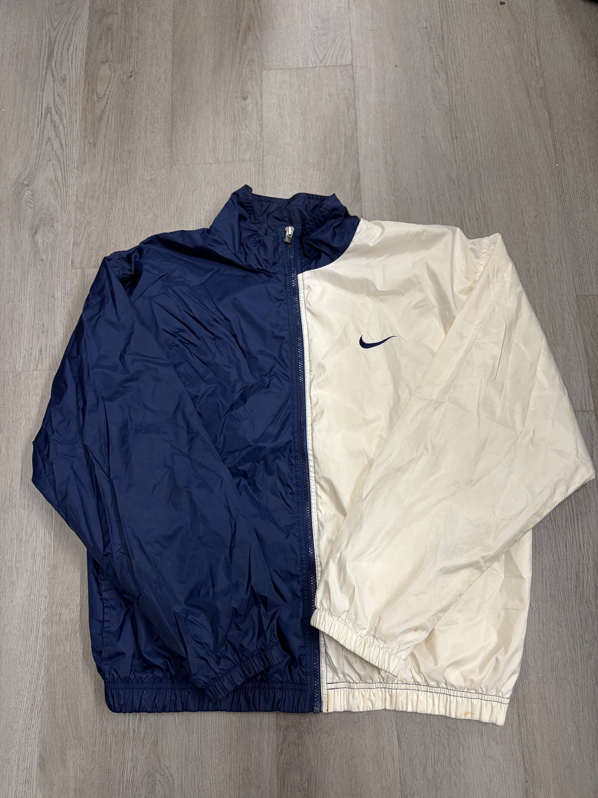 Vintage Nike Navy Blue Two Tone Swoosh Windbreaker Zip Up