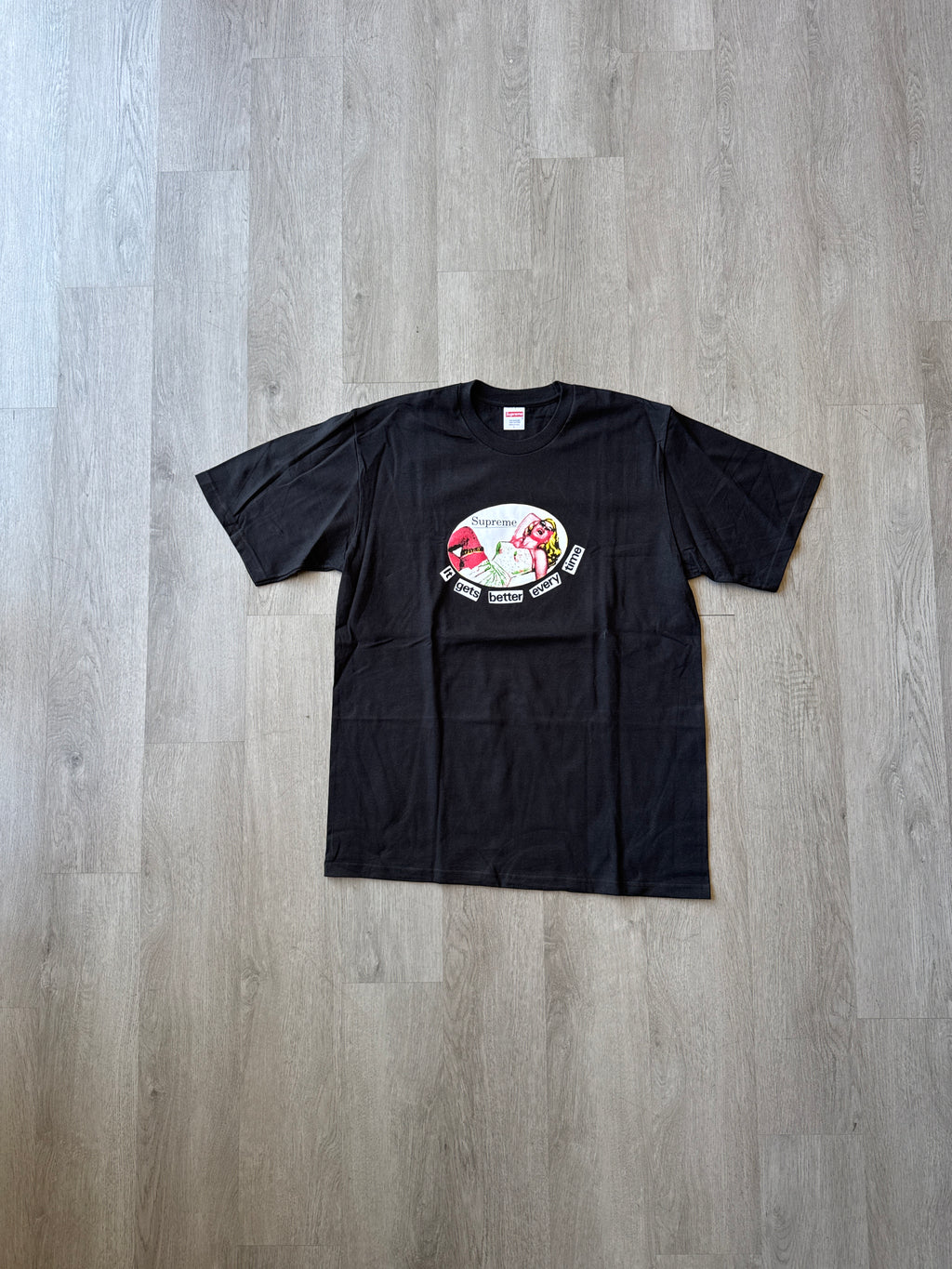 Supreme It Gets Better Every Time Black Tee (SS19)