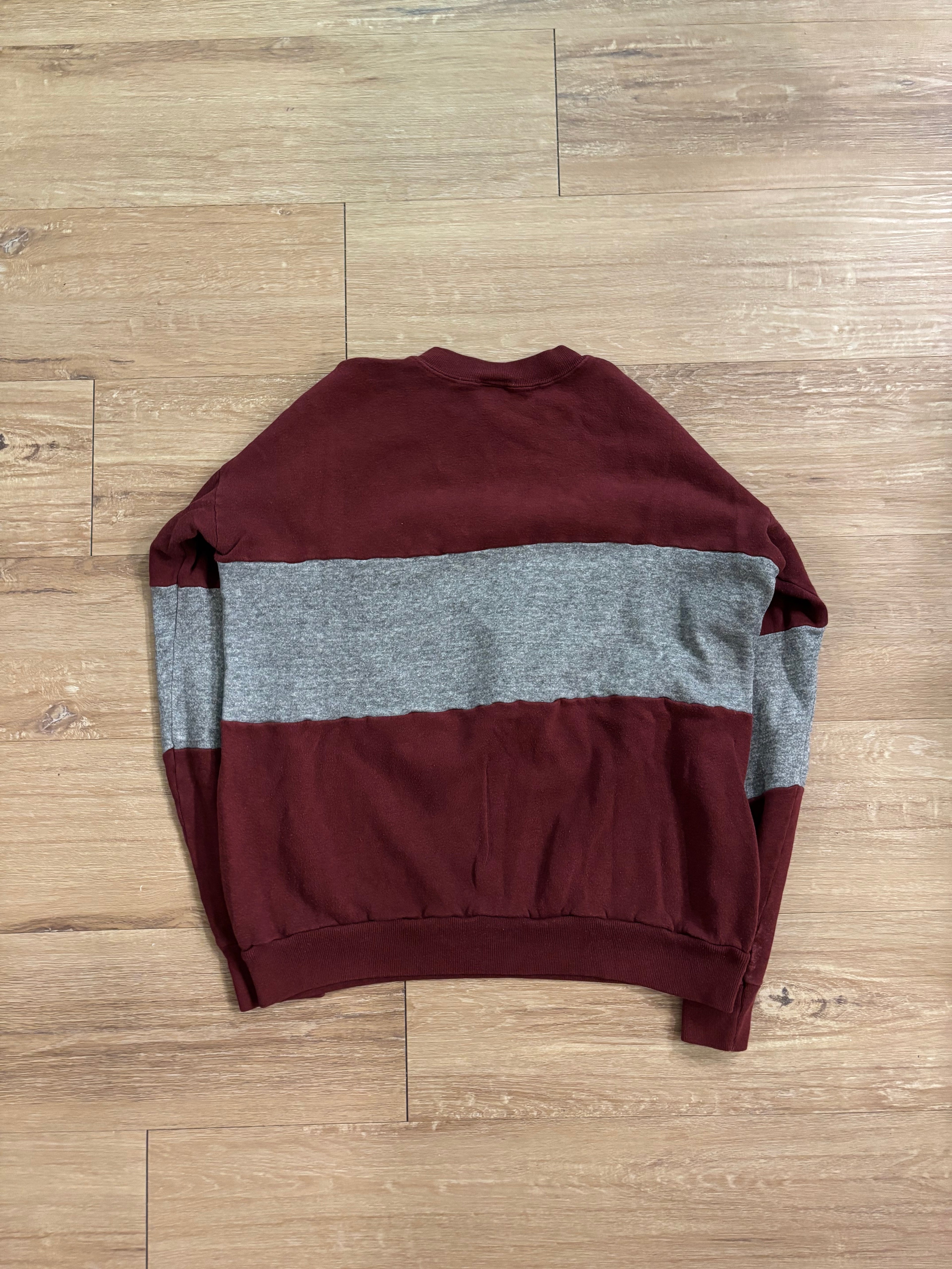 Vintage Maroon and Gray Colorblock South Carolina Gamecocks Crewneck