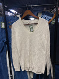 Women’s LOFT Sparkly Tinsel Cream Sweater