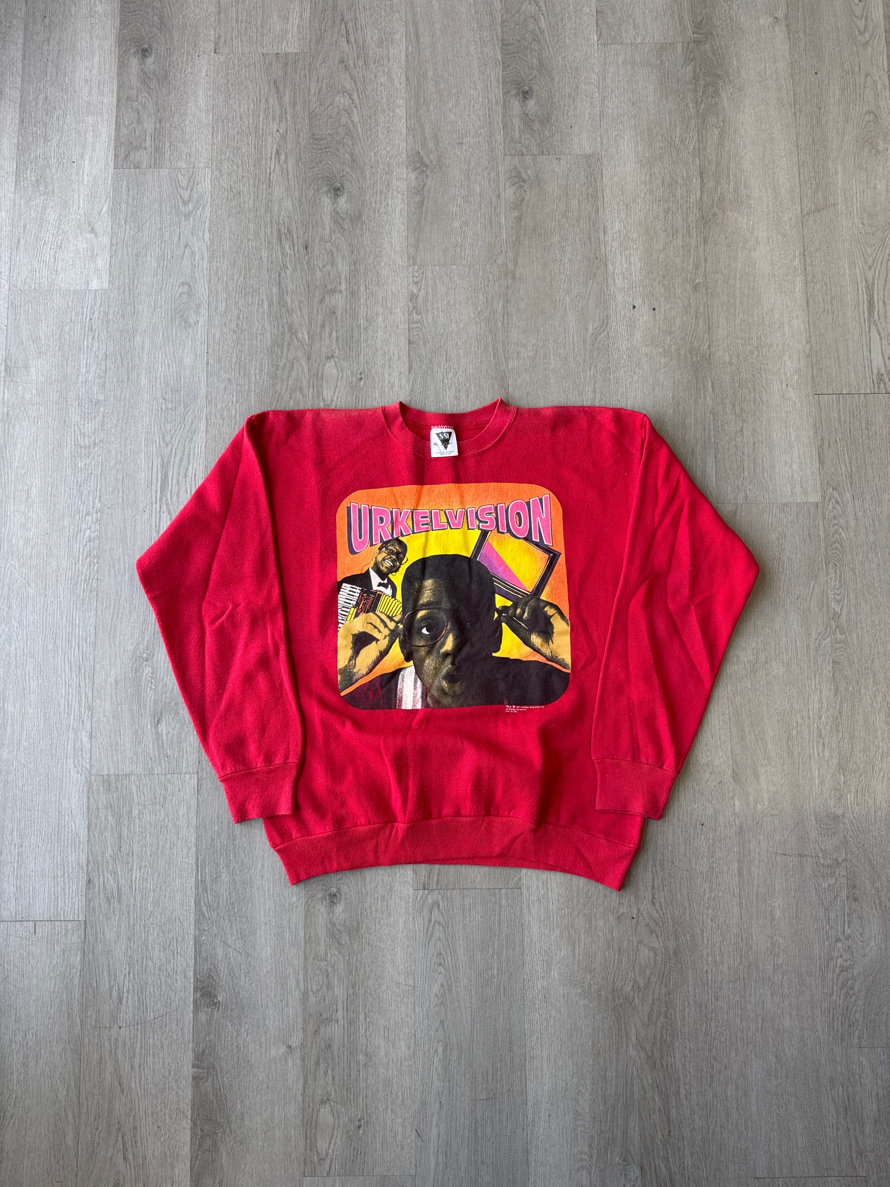 Vintage 1991 Steve Urkel UrkelVision Family Matters TV Show Sweatshirt