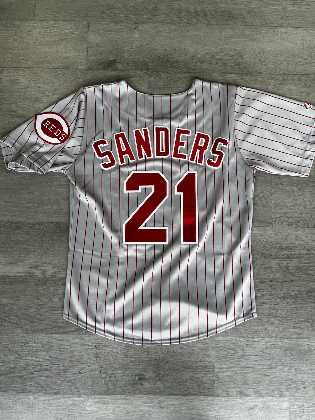 Deion Sanders 1997 Cincinnati Reds Authentic Road Jersey