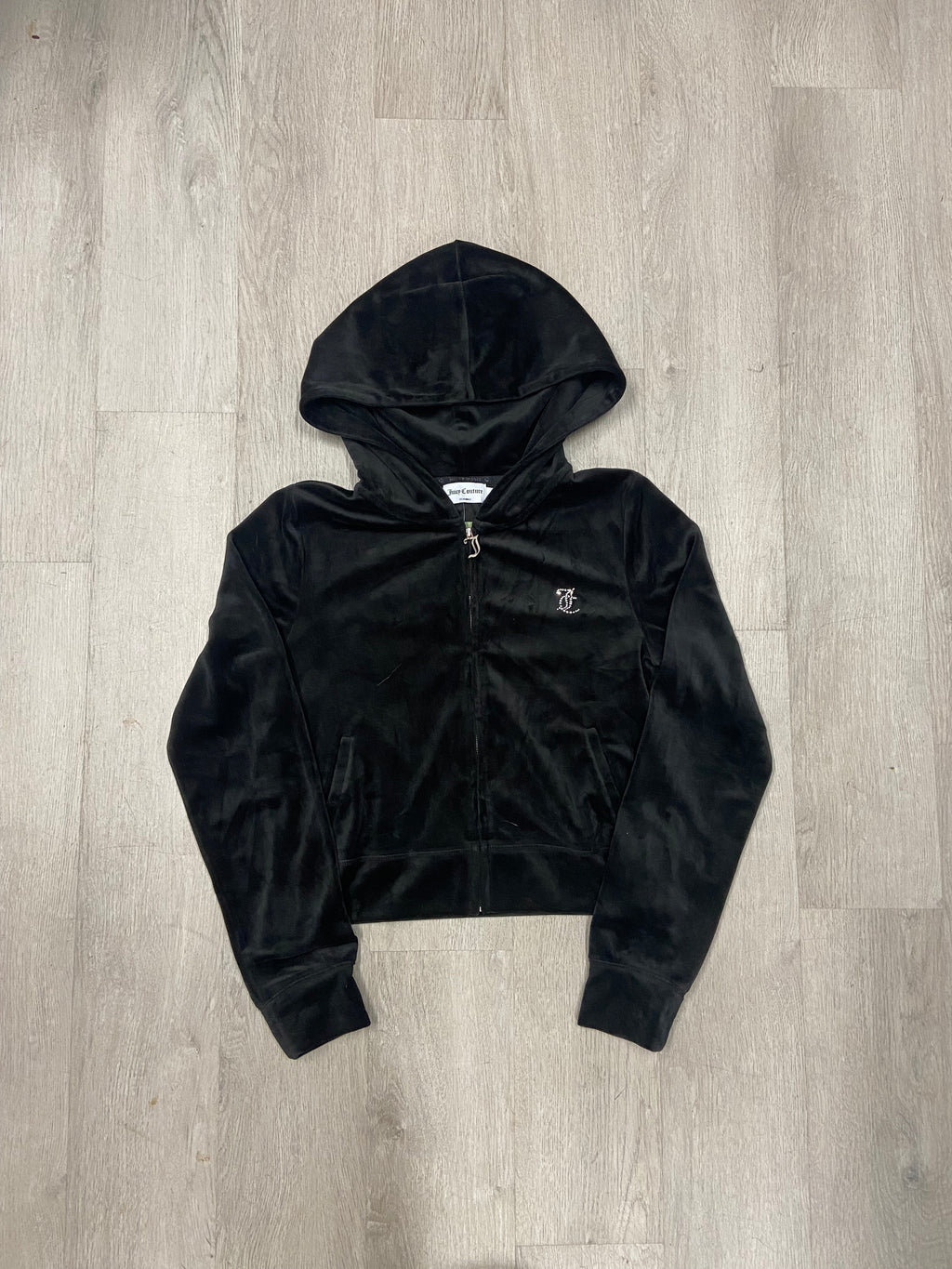Women’s Black Juicy Couture Velour Zip Hoodie