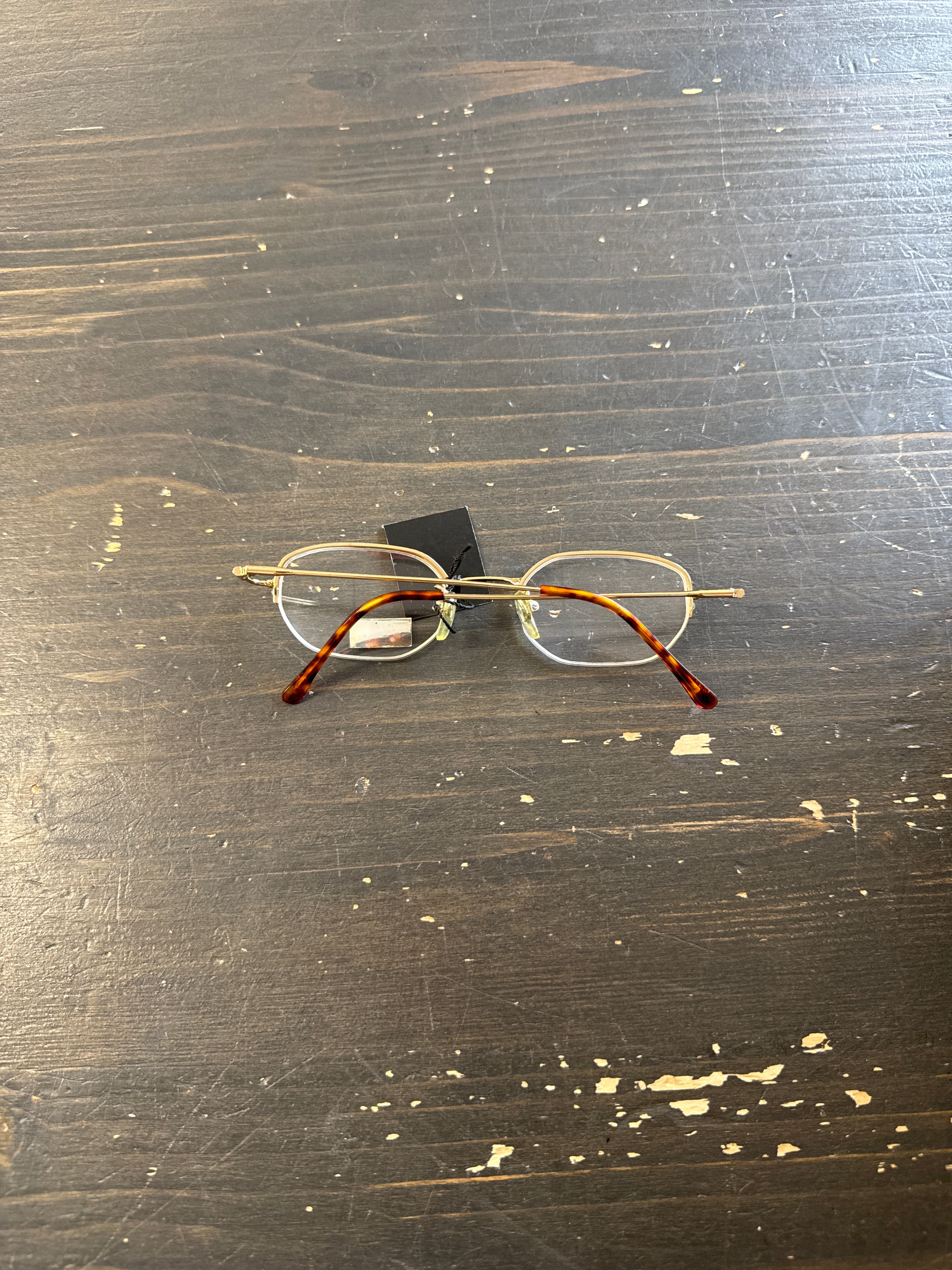 Vintage 90s Sun Ban Half Rim Metal Cheetah Glasses
