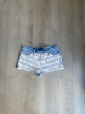 Women’s Lace Design Light Wash Jean Shorts