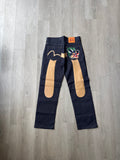 Evisu Japanese Tan Dragon Art Denim Jeans