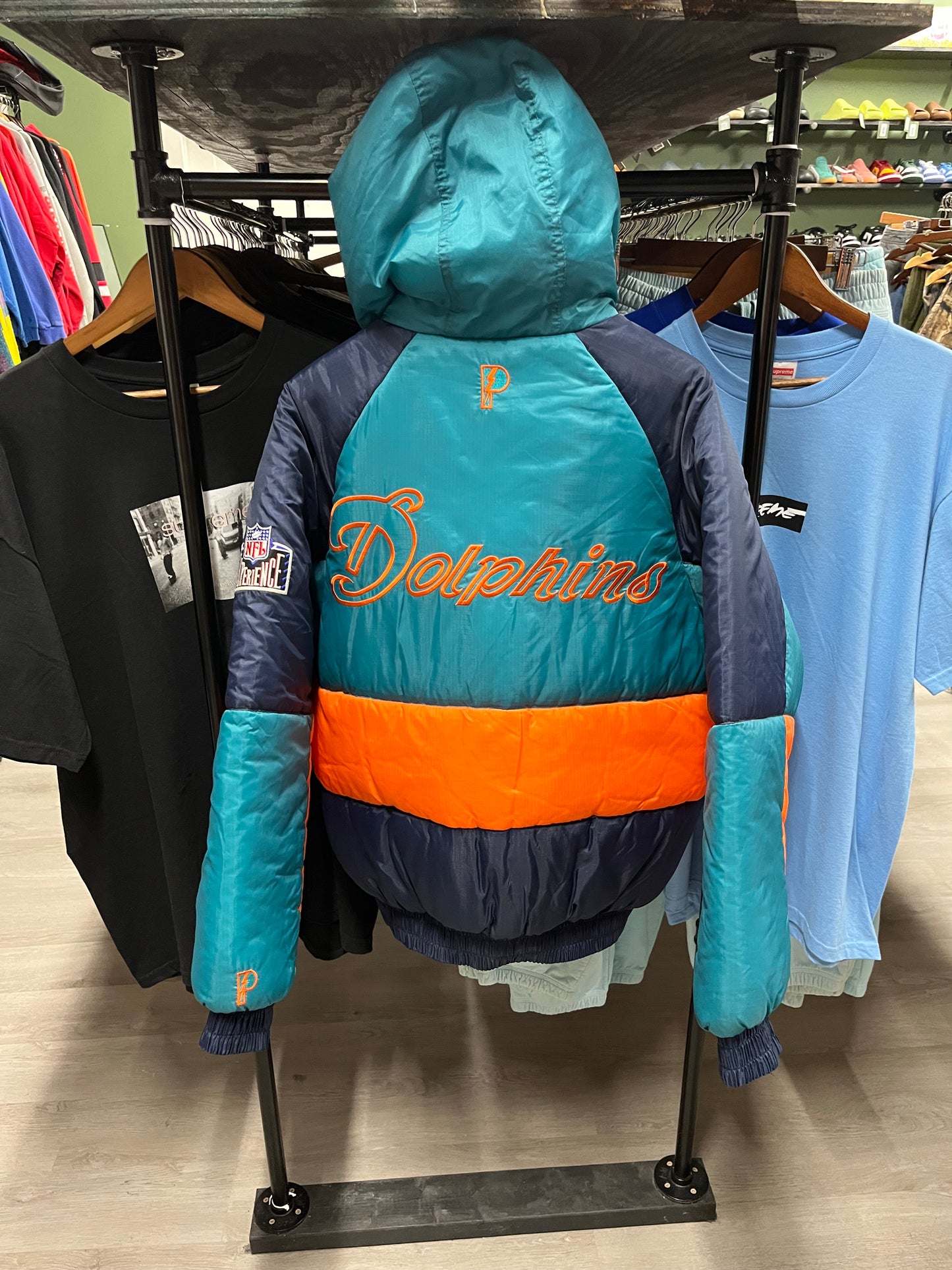 Vintage Dolphins Puffer Jacket