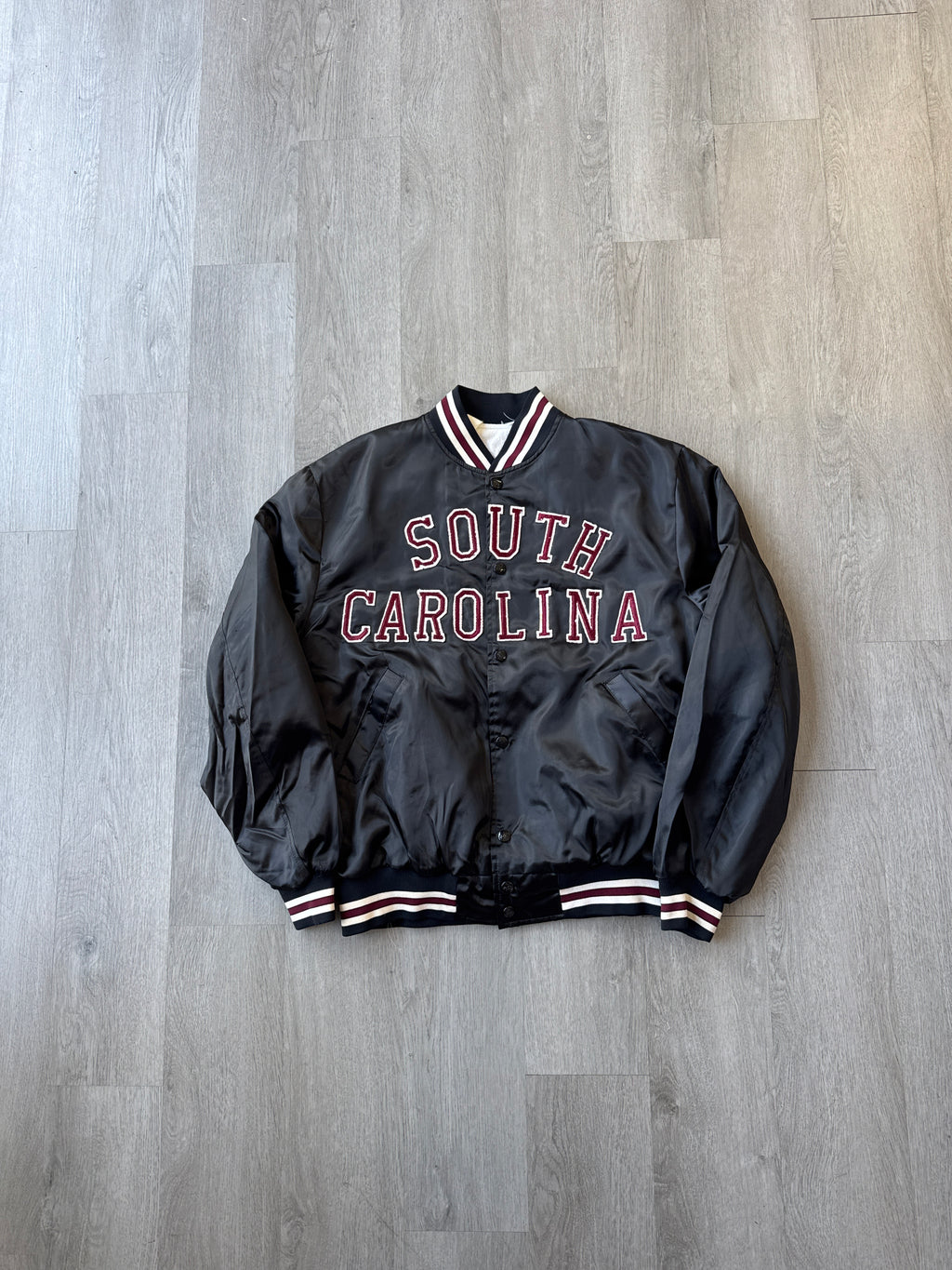 Vintage 90s University Of South Carolina Gamecocks Satin Bomber Jacket