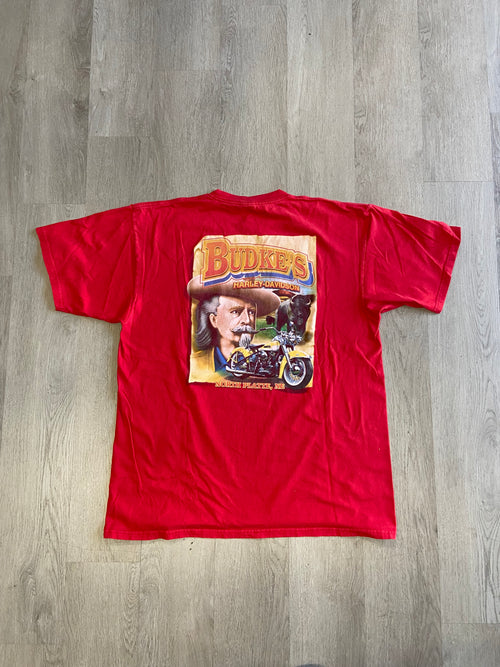 2001 Red Harley Davidson Enough Said Budke’s Tee