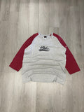 Vintage Grey Nike Maroon Raglan Baseball Sleeve Tee