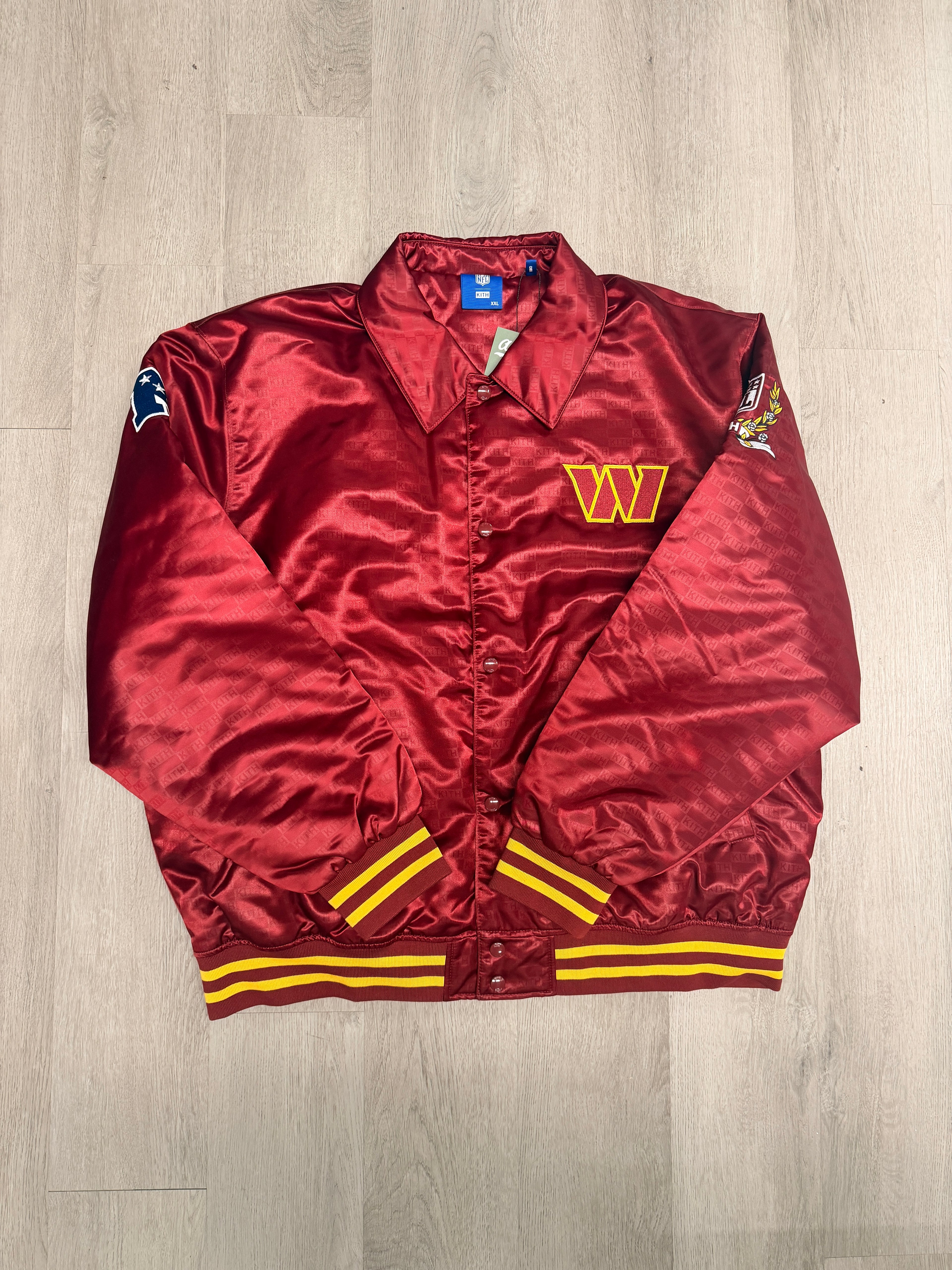 Brand New Kith x NFL Commanders Satin Bomber Jacket