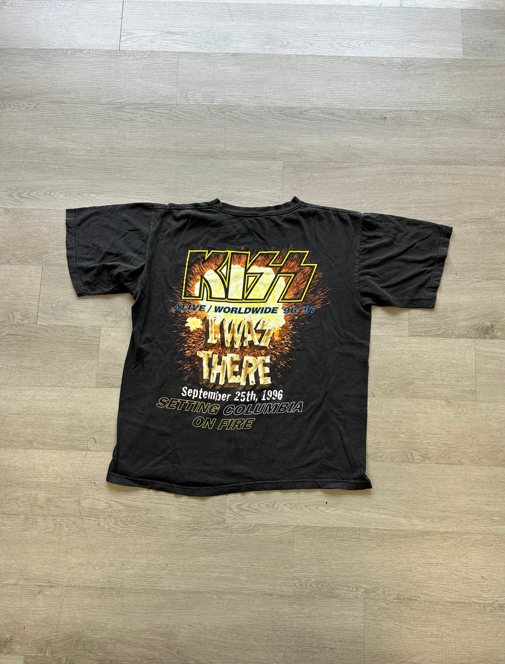 Vintage Kiss Alive/Worldwide I Was There Columbia SC Tee