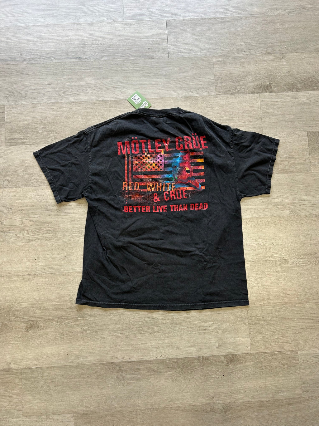 Y2K Motley Crue Red White And Crew Tee