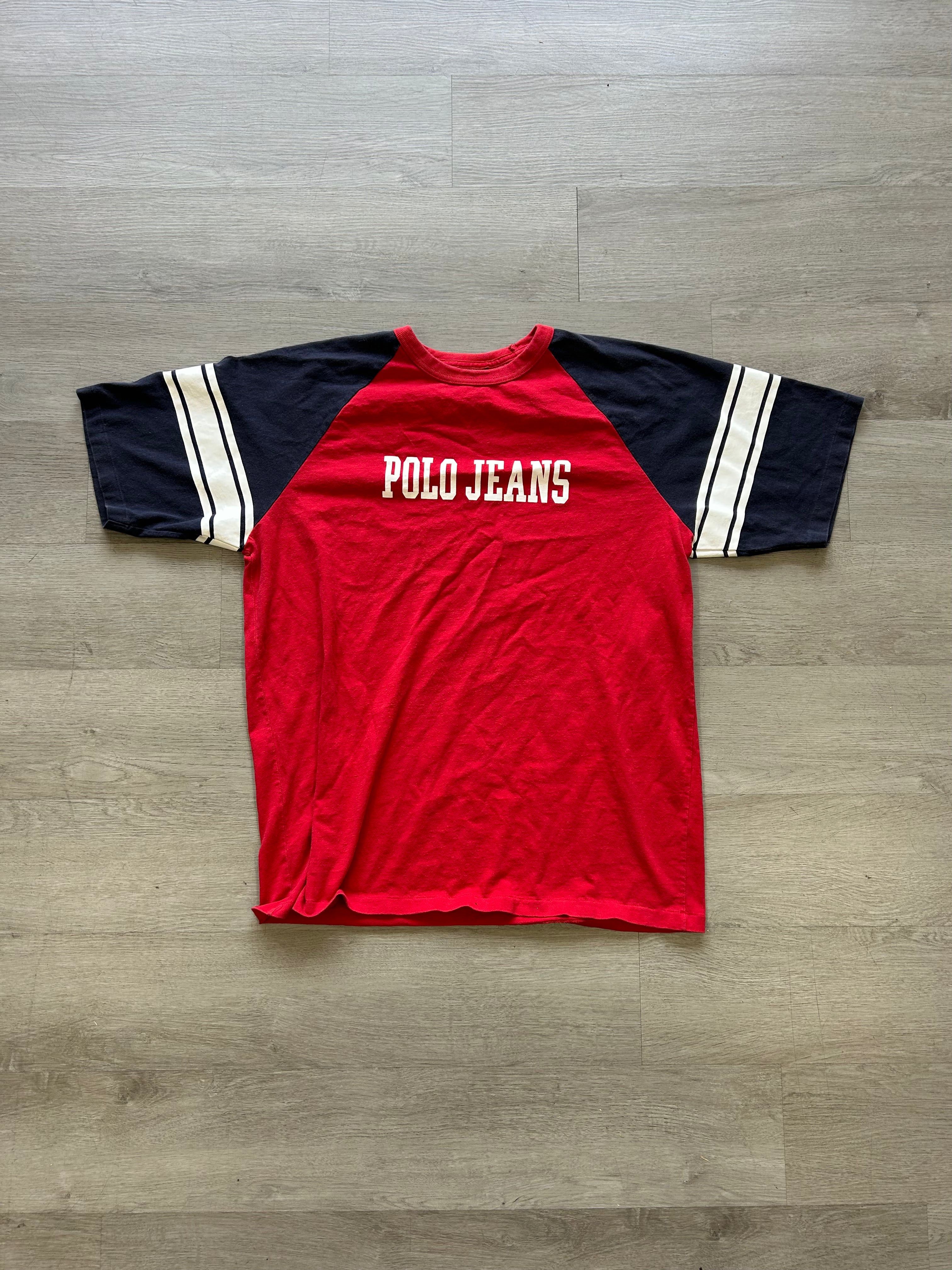 Vintage Red Pole Jeans Jersey Tee