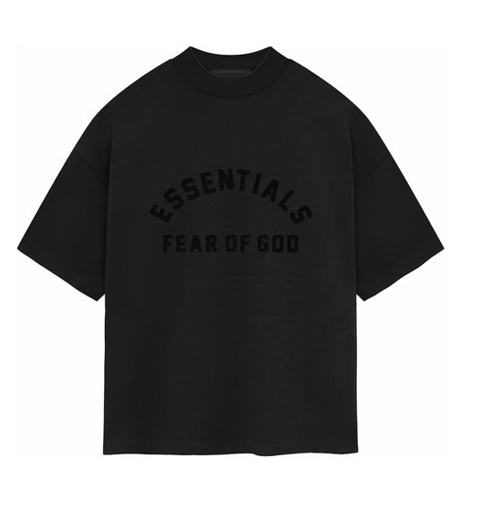 Fear Of God Essentials Jet Black Crewneck Tee