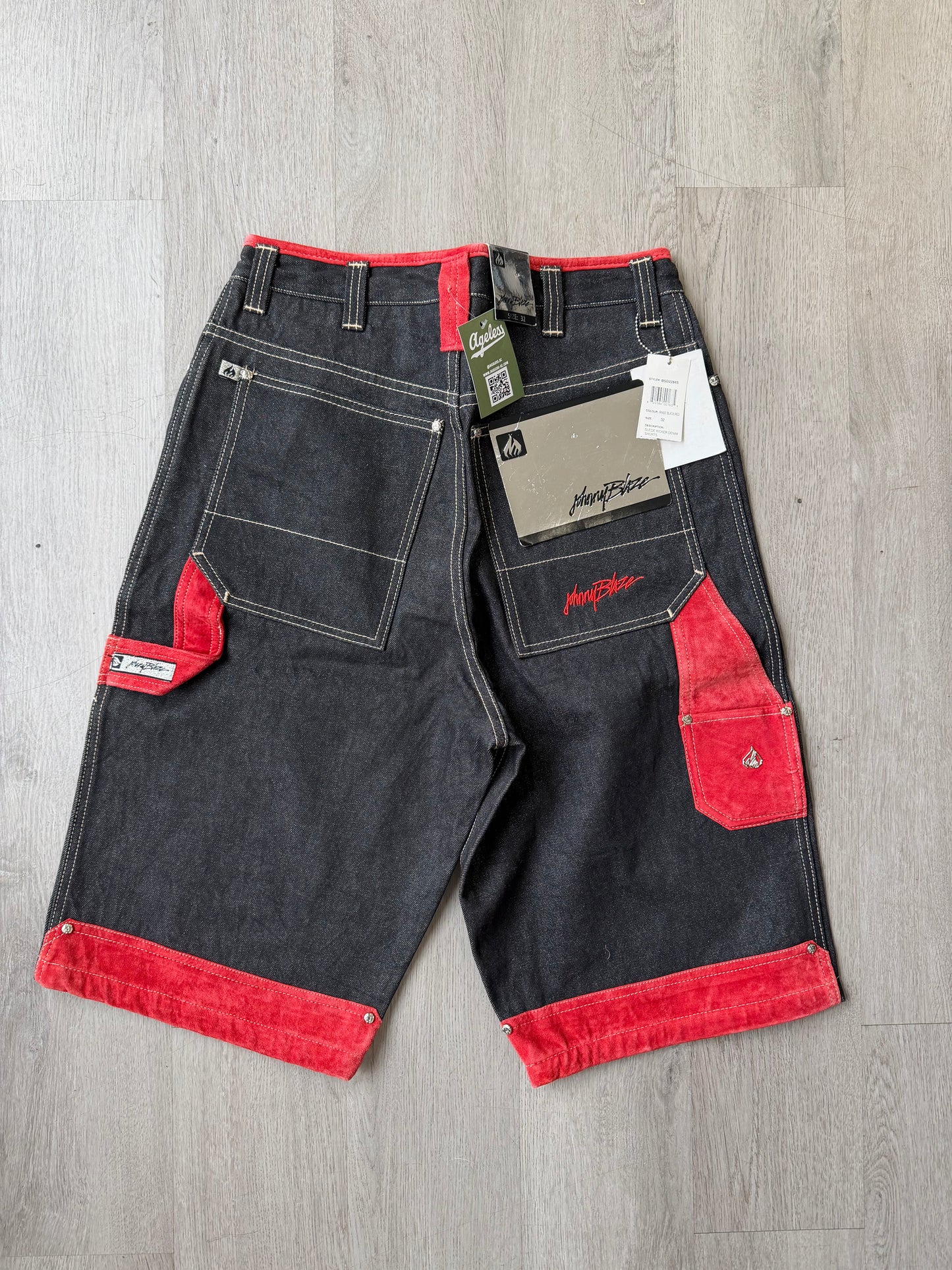 Vintage Johnny Blaze Suede Denim Shorts