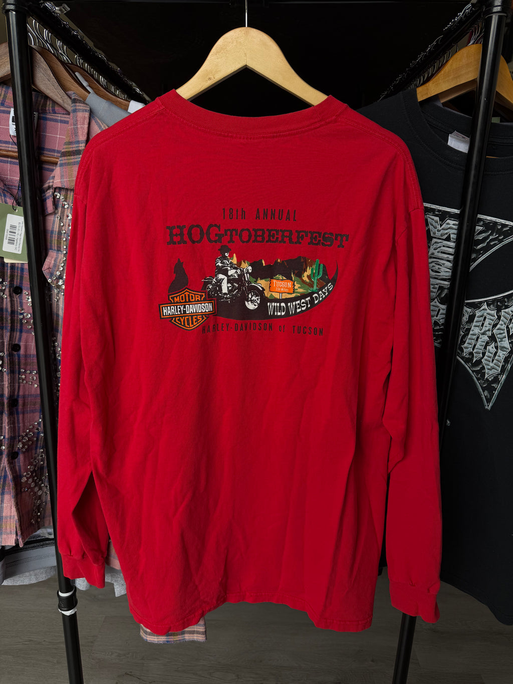 Harley Davidson Tucson Red Long Sleeve Tee