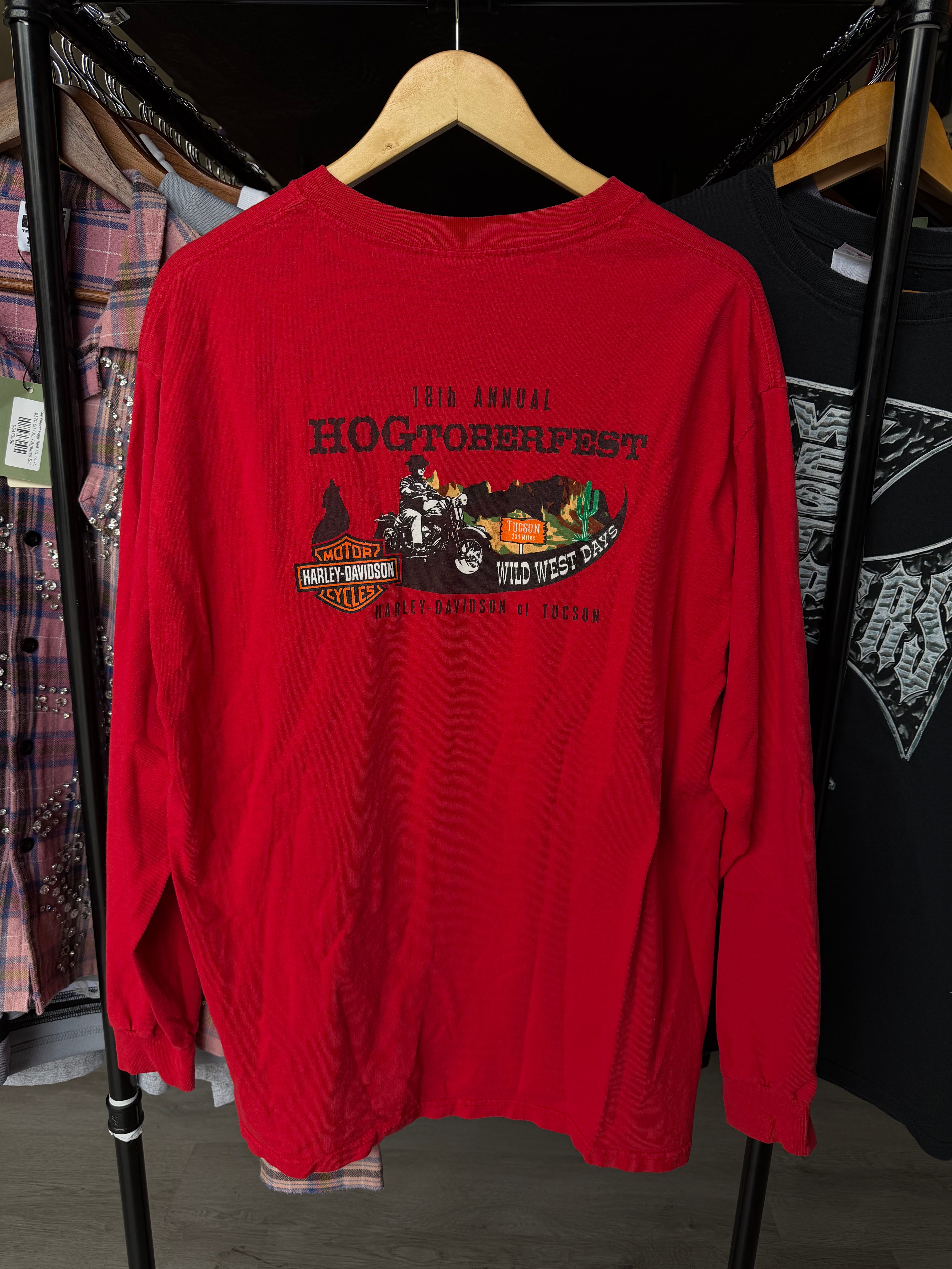 Harley Davidson Tucson Red Long Sleeve Tee