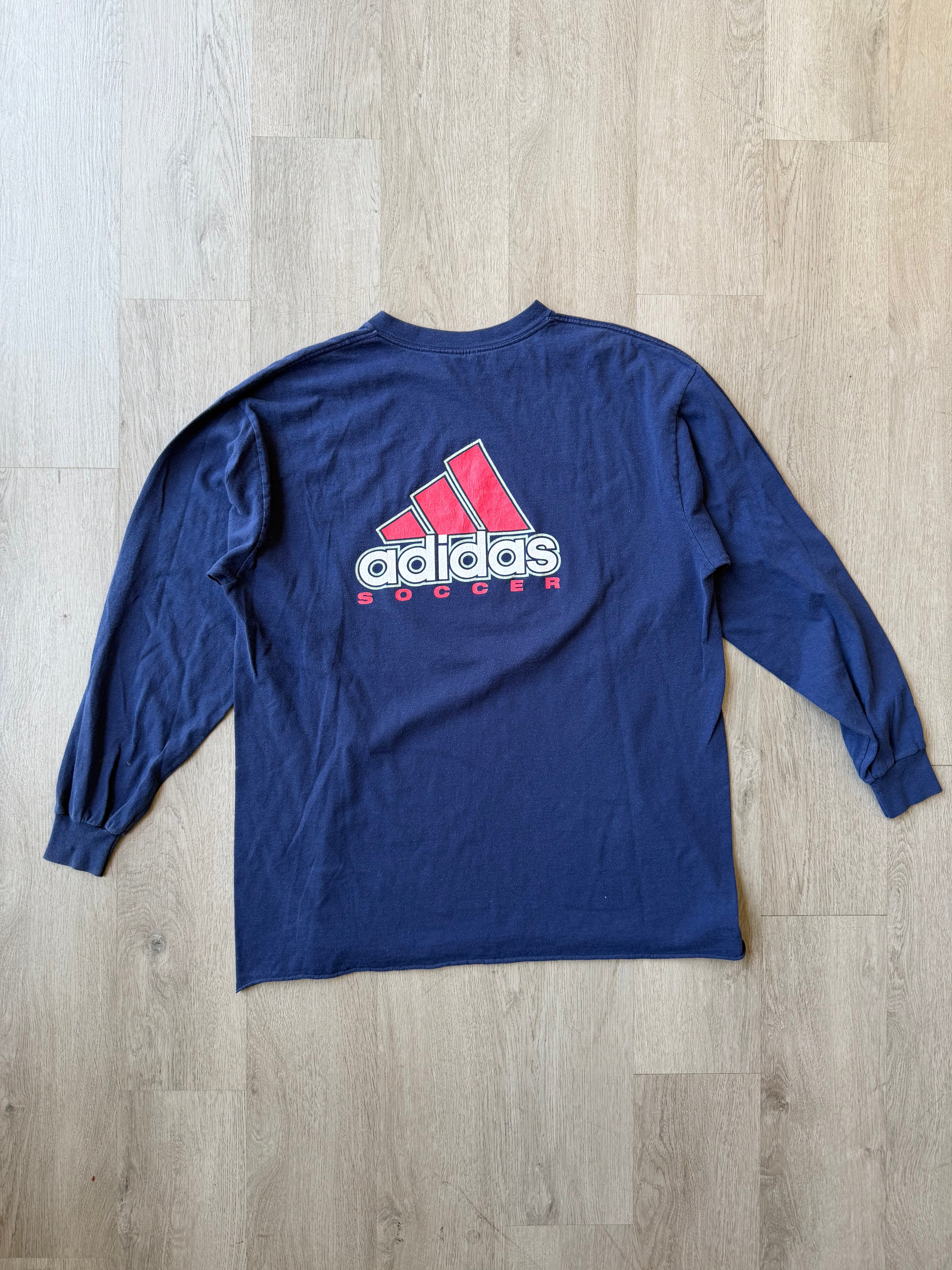 Vintage Adidas Soccer Long Sleeve Tee