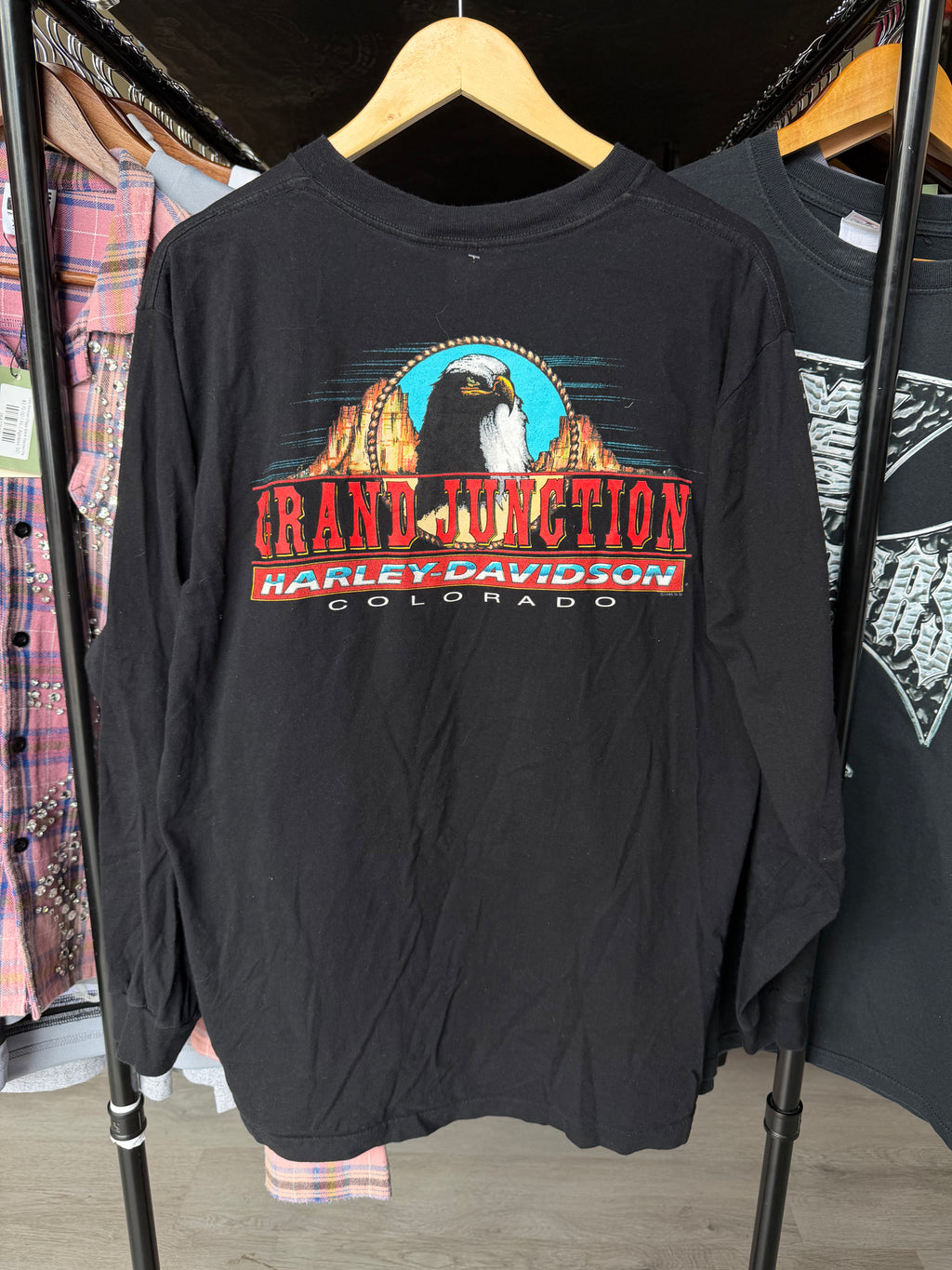 Vintage Harley Davidson Grand Junction Eagle Long Sleeve Tee
