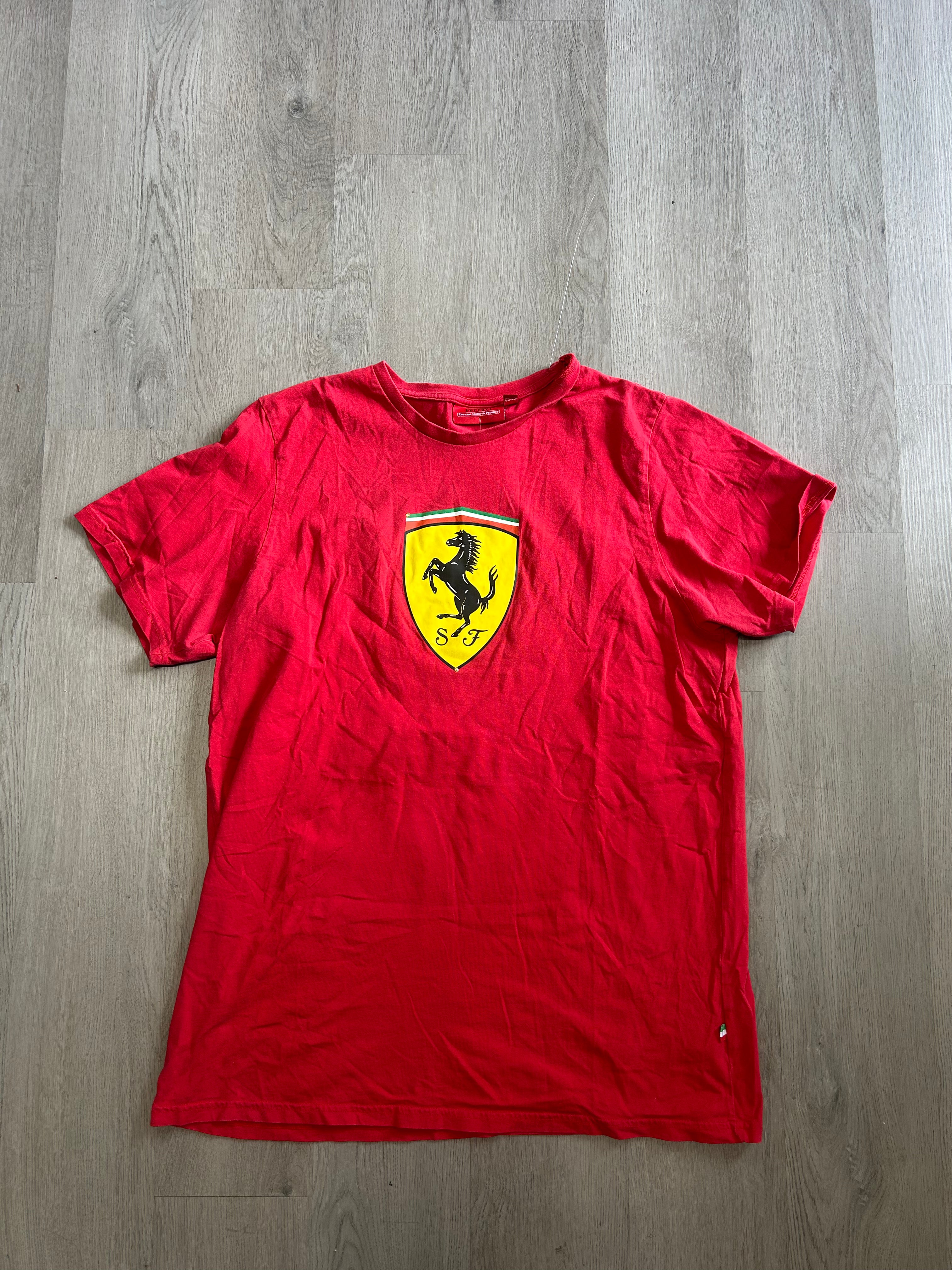 Vintage Red Ferrari Logo Tee