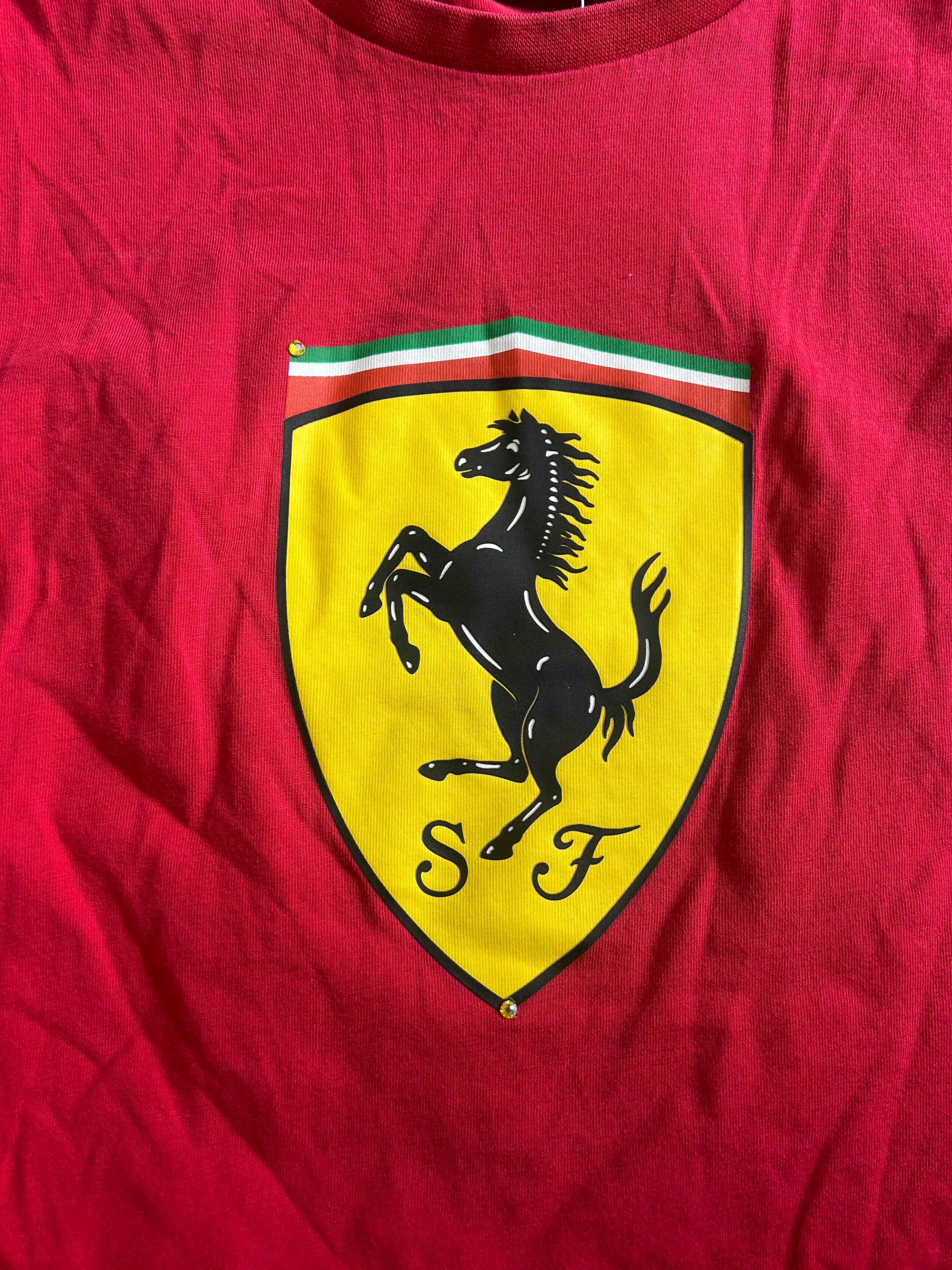 Vintage Red Ferrari Logo Tee